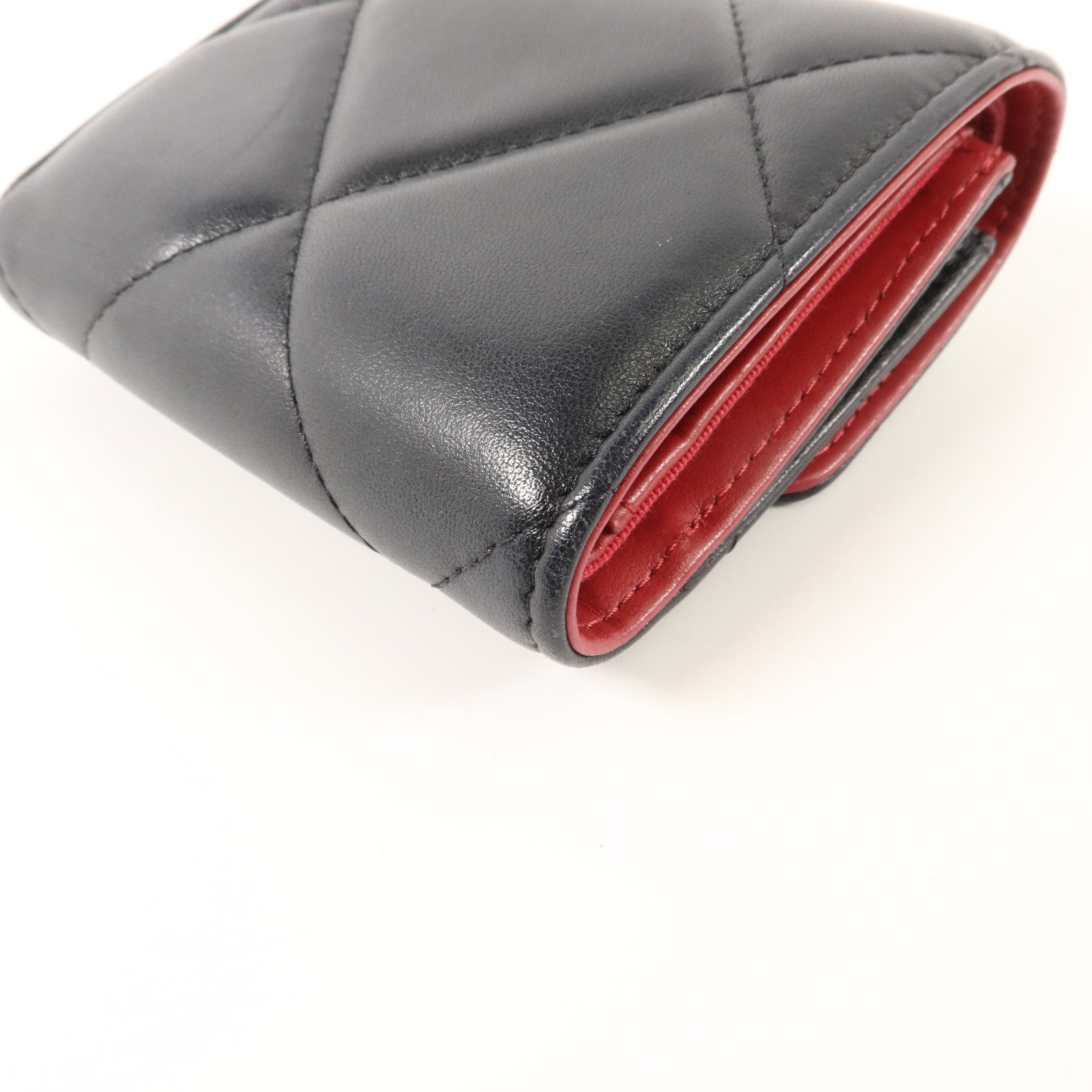 CHANEL 羊皮皮革Chanel 19 Small Wallet金扣錢包