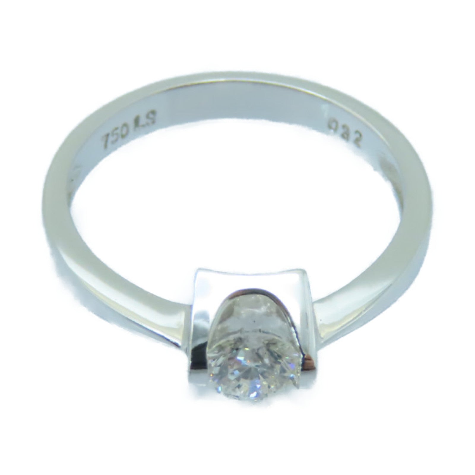 JEWELRY 【激減優惠】18K白金Diamond Ring 0.32ct鑽石戒指US#5.75