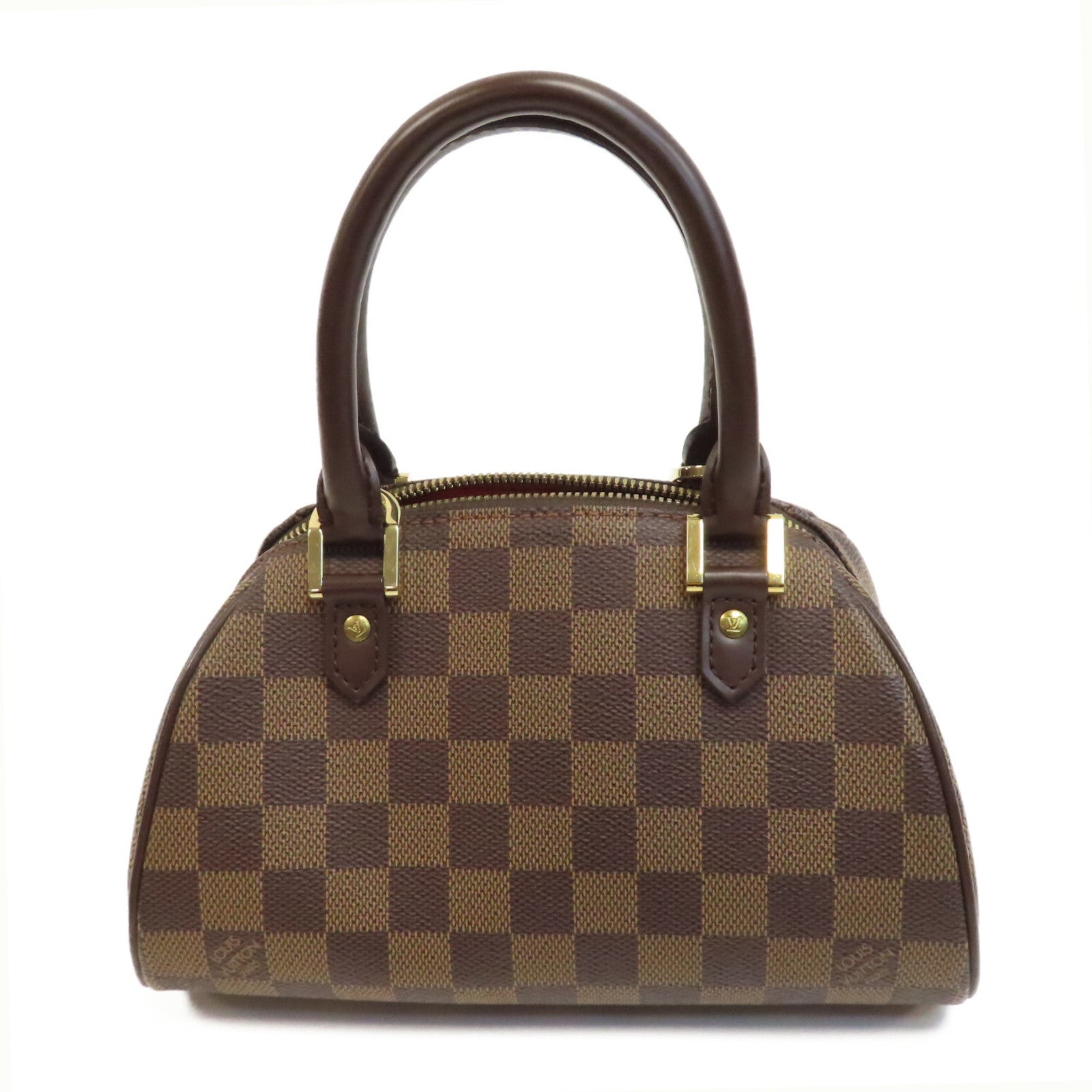 LOUIS VUITTON Damier Rivera Mini金扣手挽袋啡色