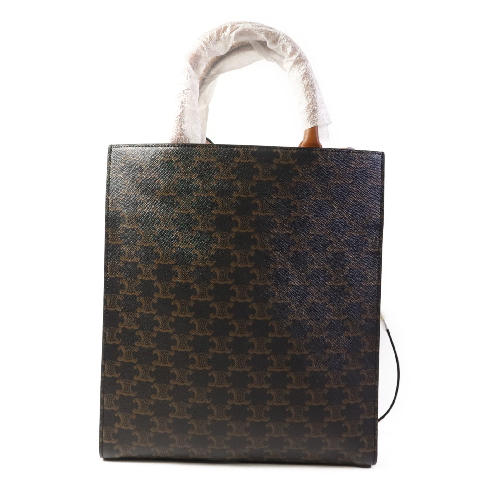 CELINE 塗層帆布Triomphe Cabas Tote Bag金扣手挽肩背兩用袋