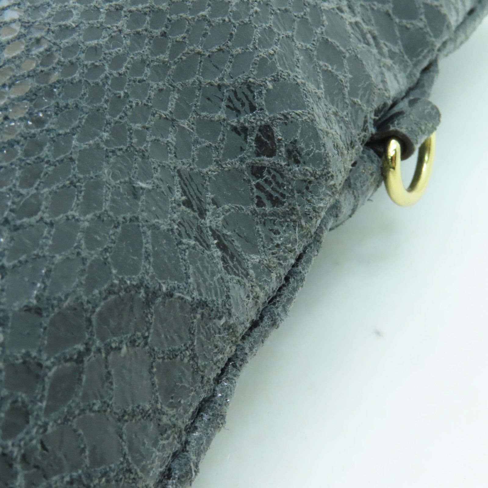 MULBERRY 【激減優惠】牛皮皮革Shoulder Bag金扣肩背袋灰色