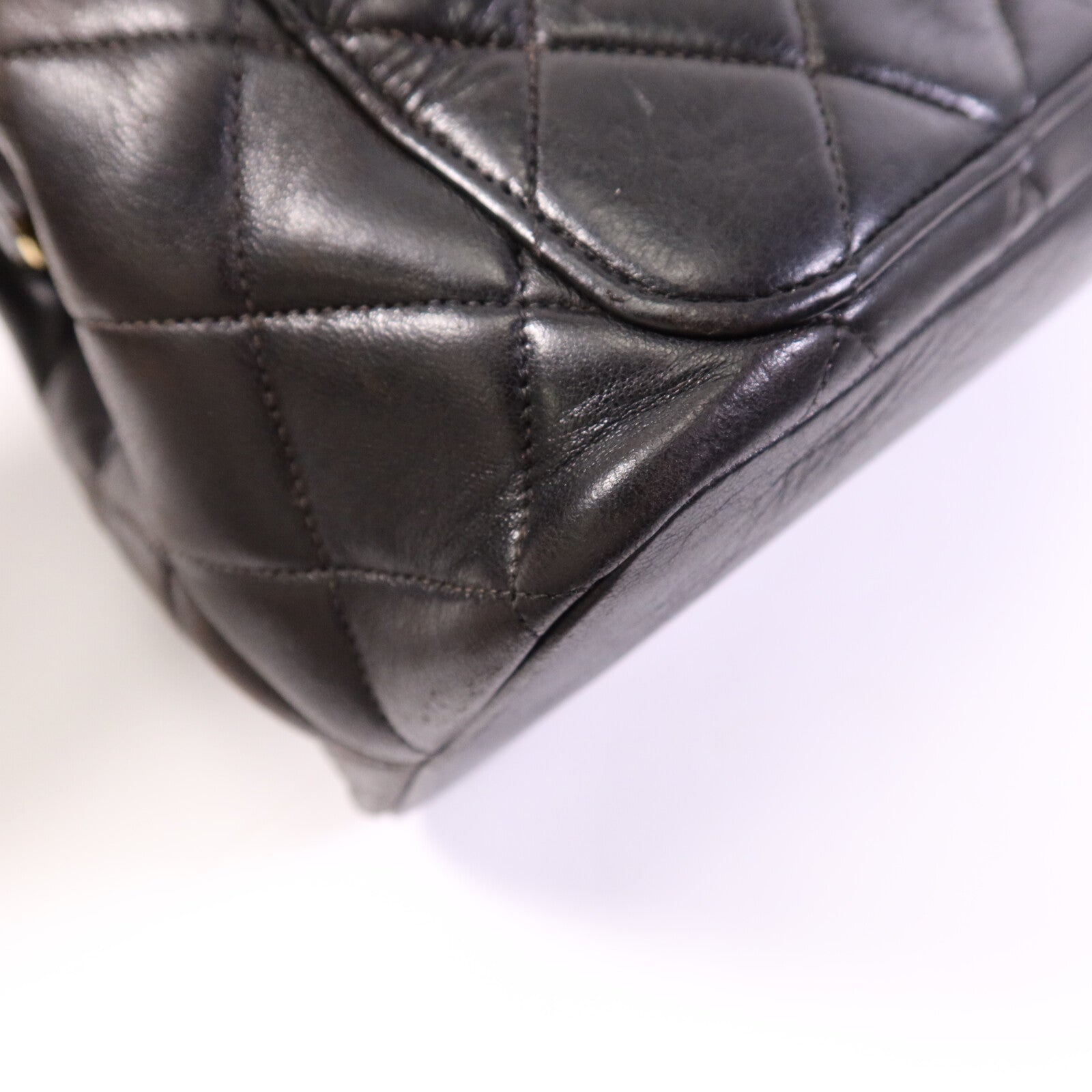 CHANEL 羊皮皮革Vintage Shoulder Bag金扣肩背袋