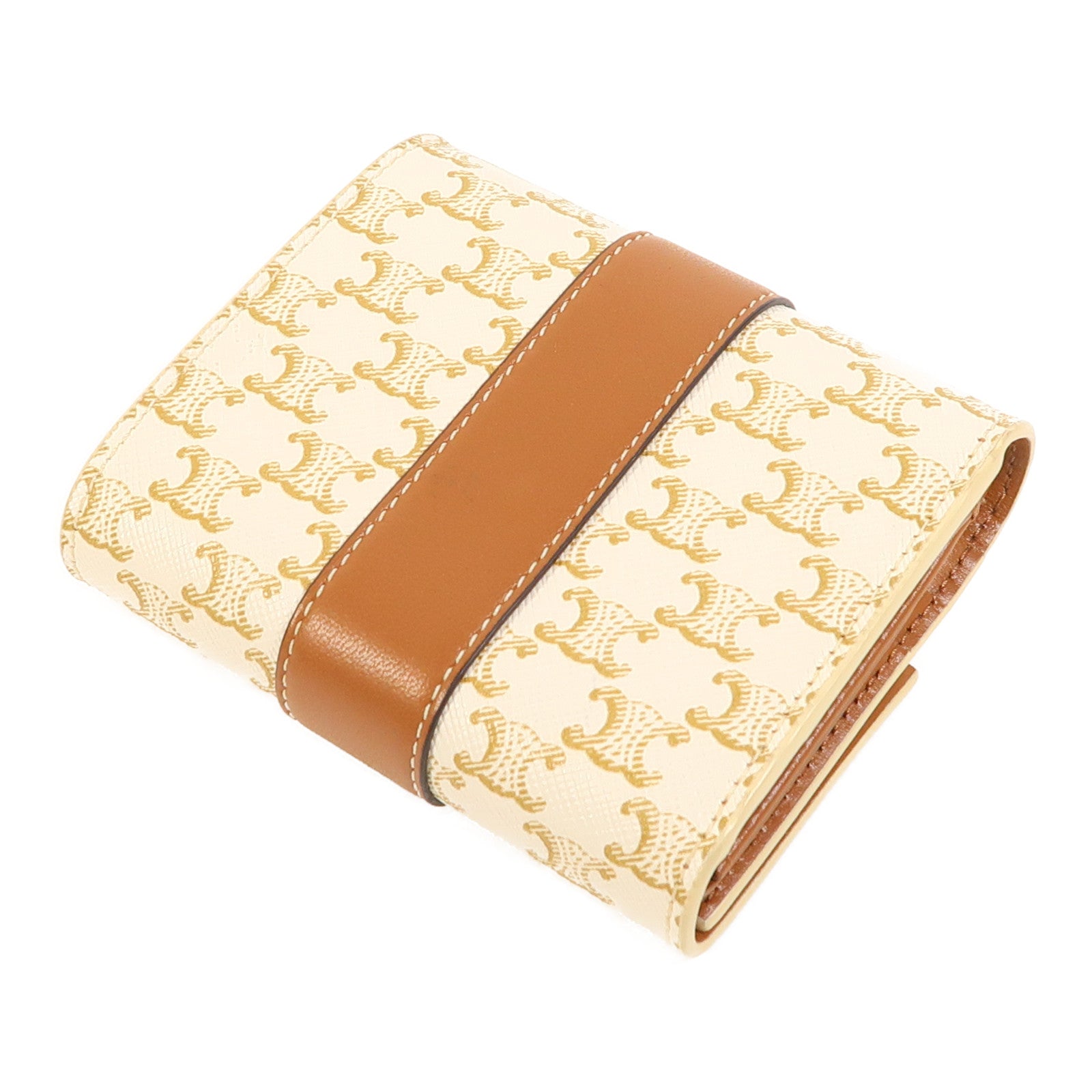 CELINE 塗層帆布Wallet金扣錢包