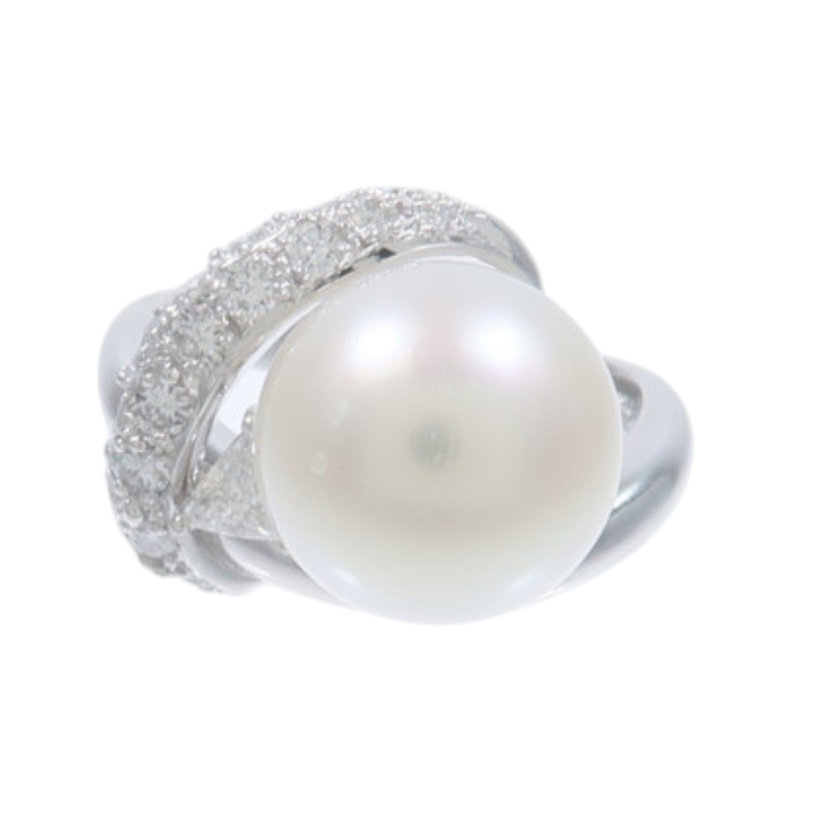 JEWELRY PT900鉑金Pearl Diamond Ring珍珠/鑽石戒指