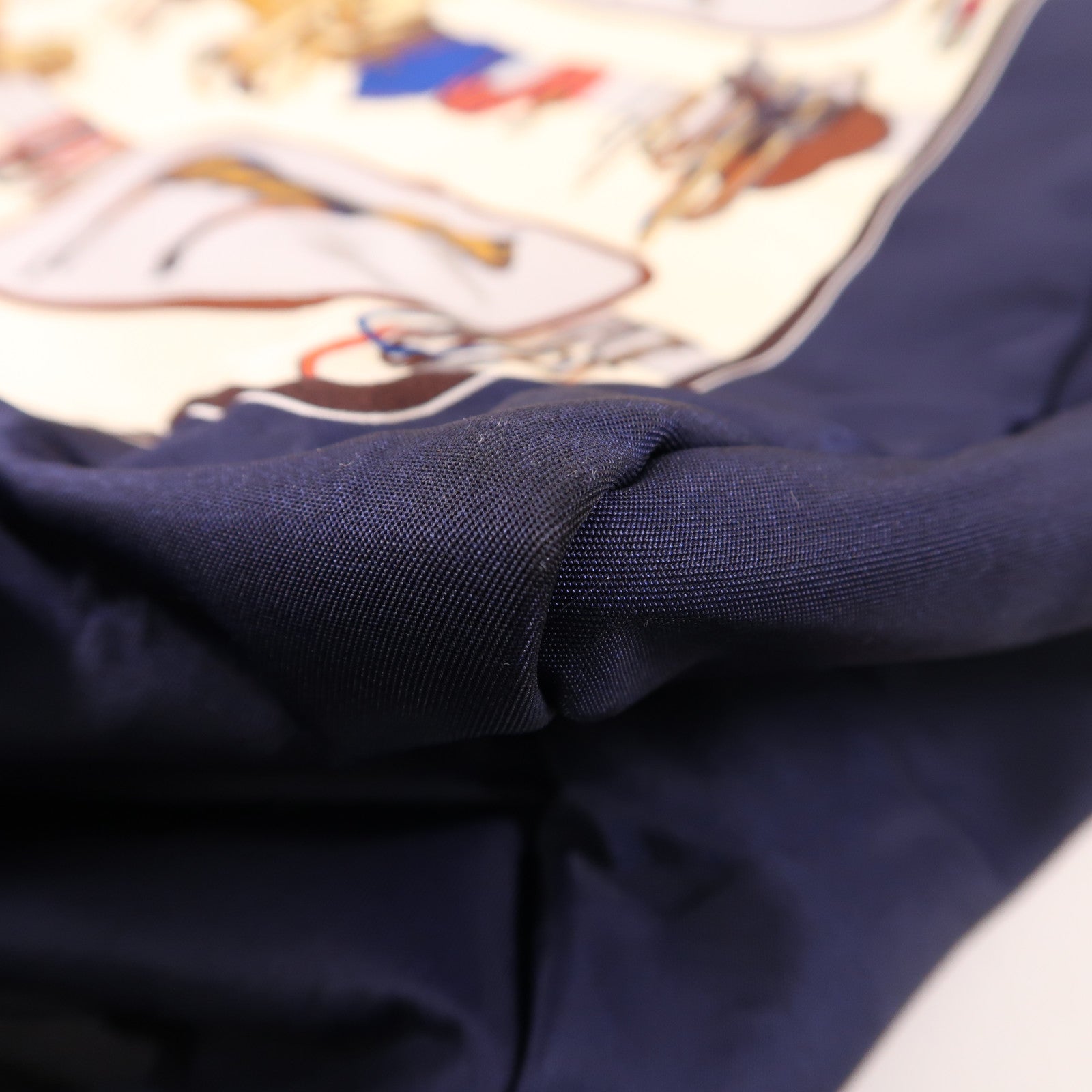 GUCCI SHW Tote Bag 387098 Nylon Navy Blue Beige