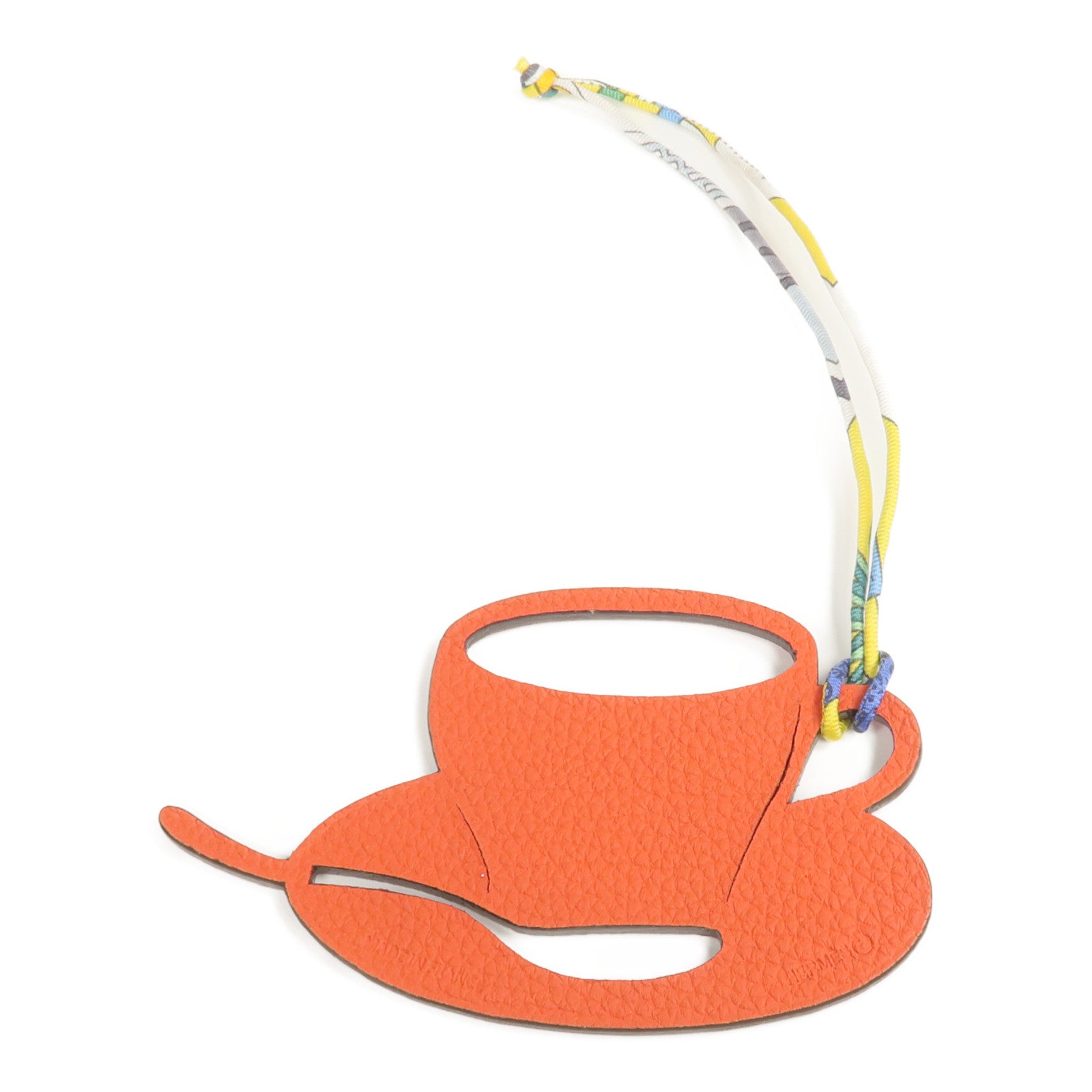 HERMES Clemence皮革Petit H Charm掛飾Capucine