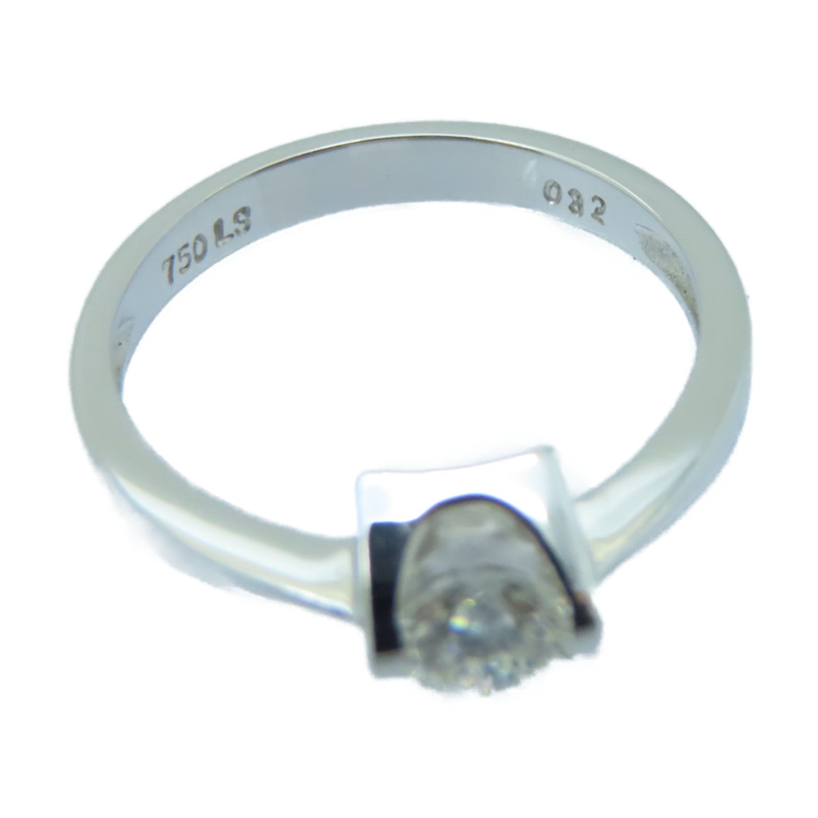 JEWELRY 【激減優惠】18K白金Diamond Ring 0.32ct鑽石戒指US#5.75
