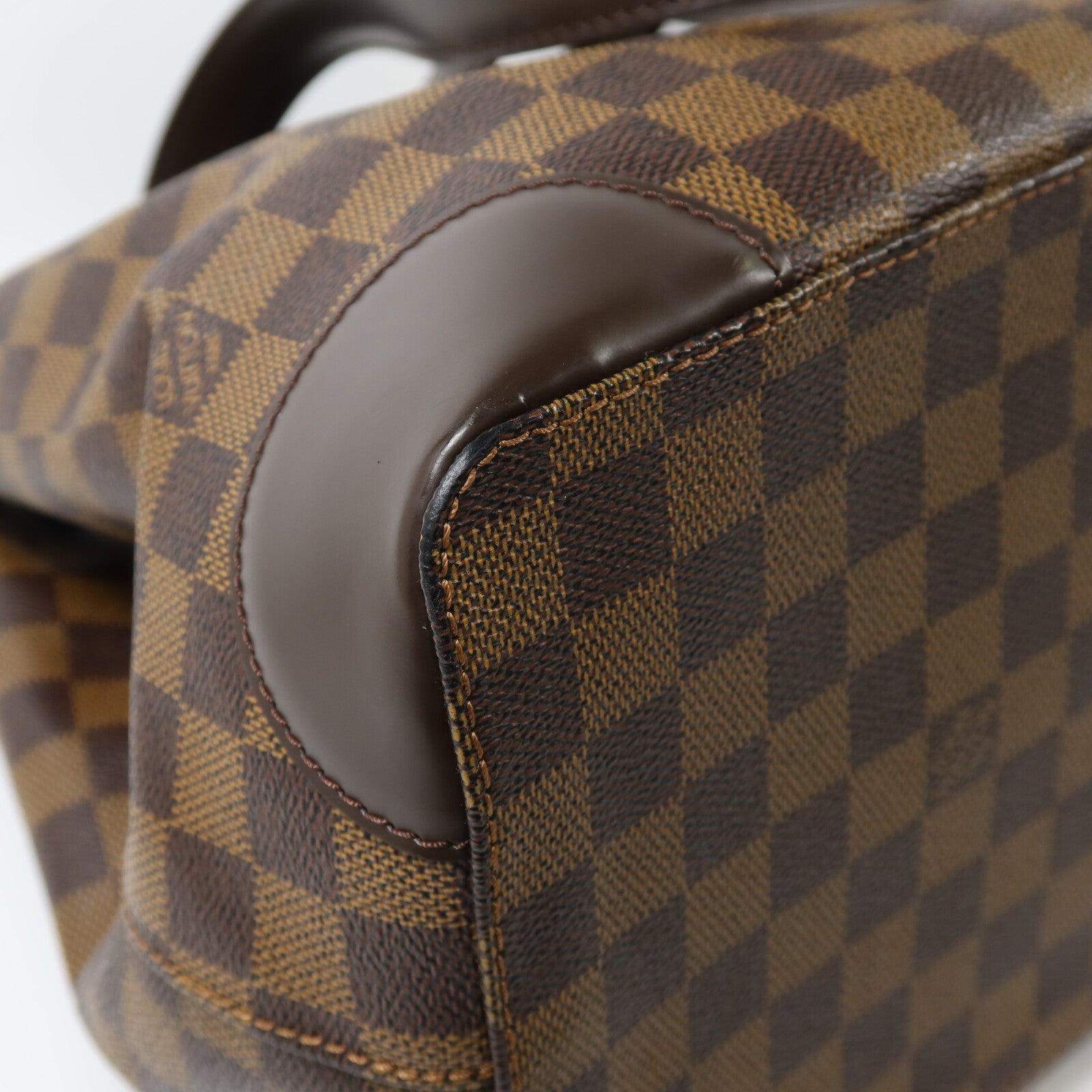 LOUIS VUITTON Damier Hampstead MM金扣手挽袋