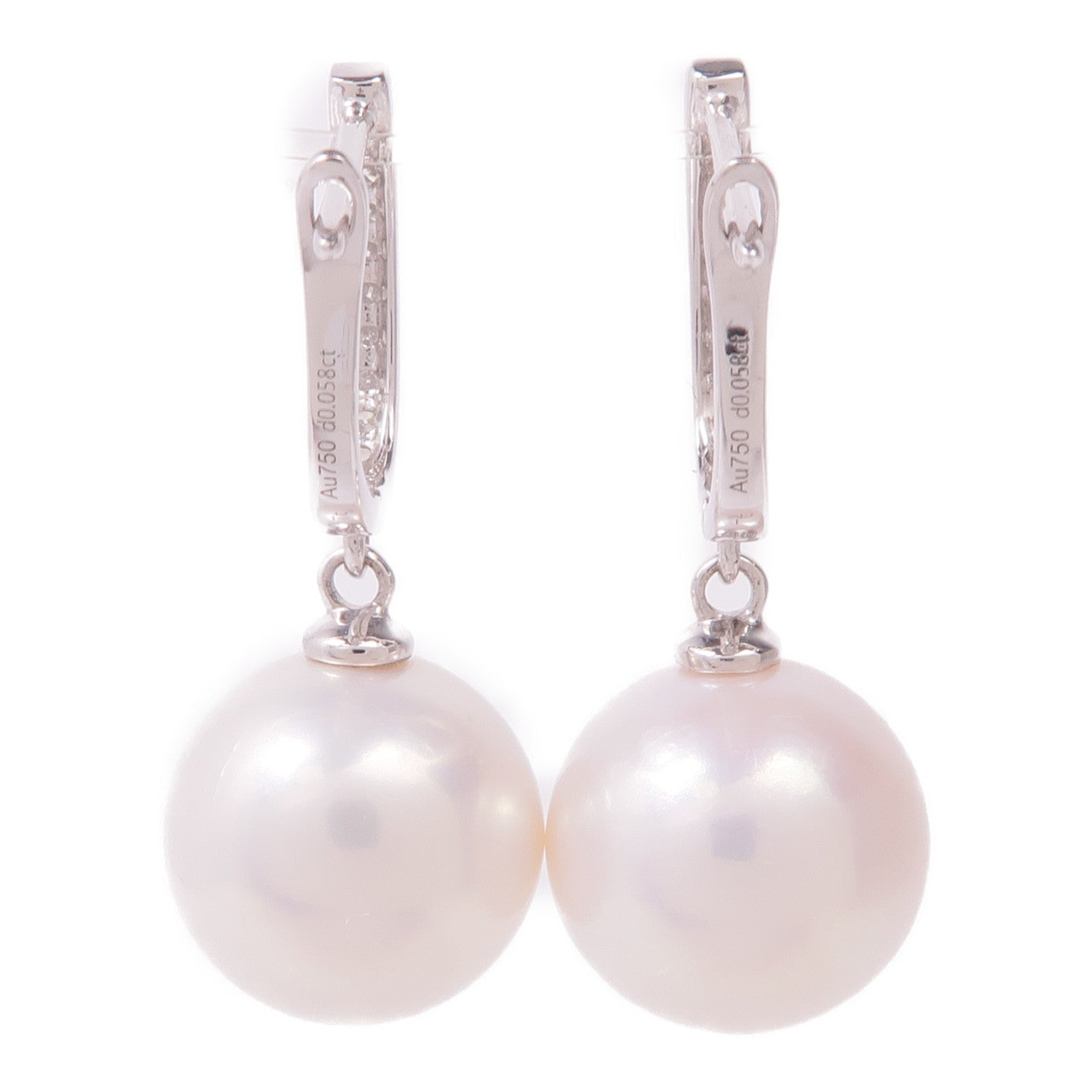 JEWELRY 18K白金Pearl Diamond Earrings珍珠/鑽石耳環