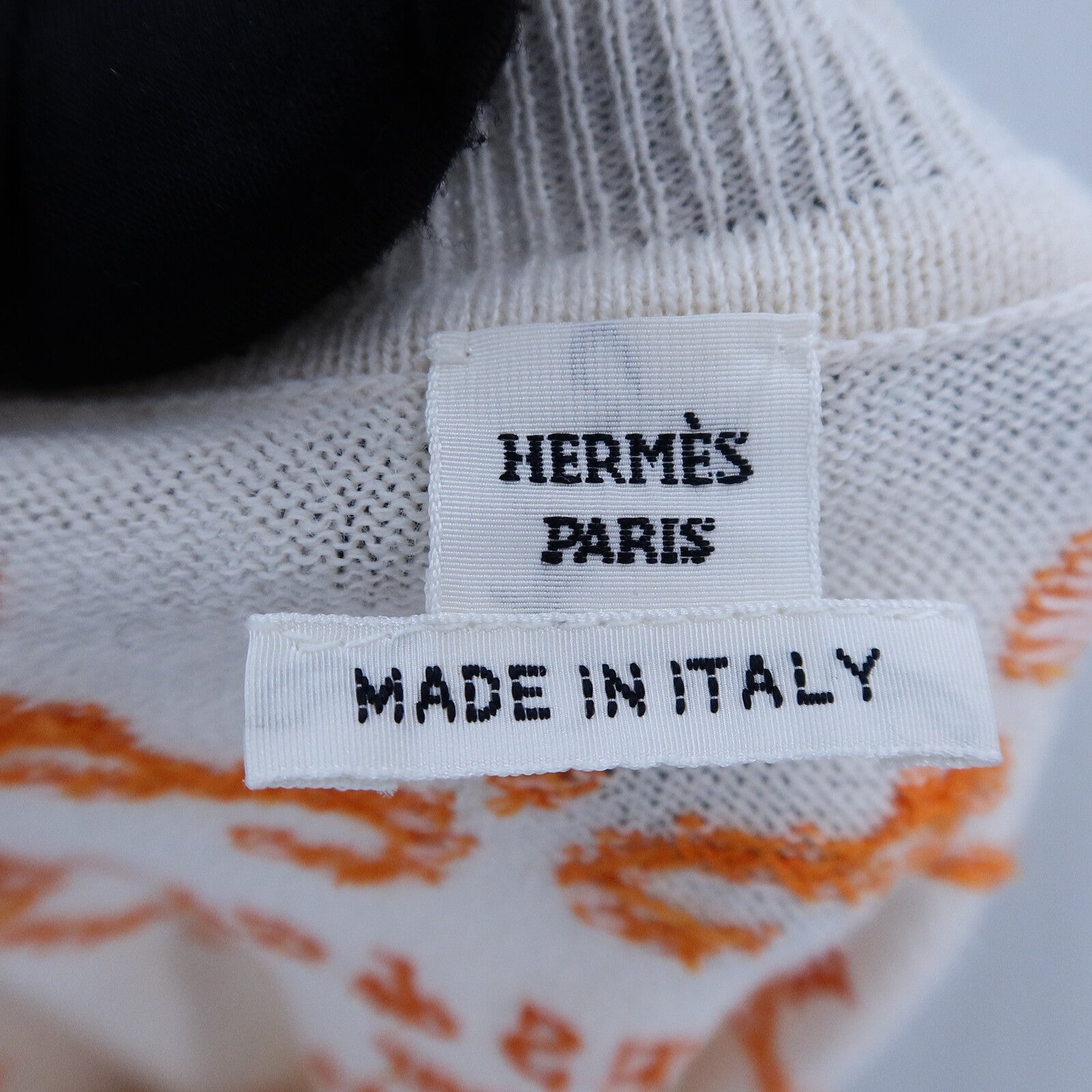 HERMES Cashmere/Cotton Brides De Gala Knit Top針織