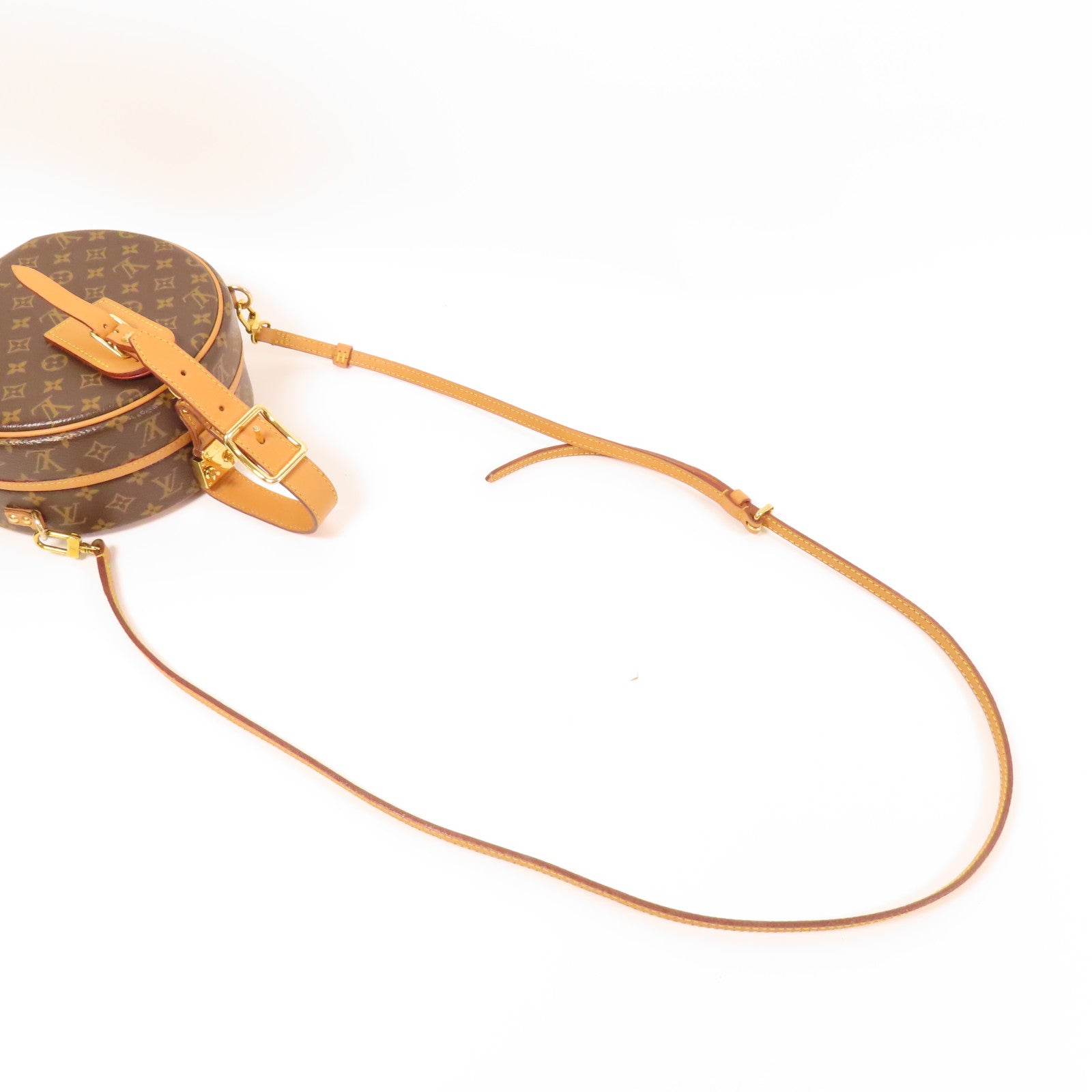 LOUIS VUITTON LV GHW Petite Boite Chapeau 2 Way Shoulder Bag Monogram M43514