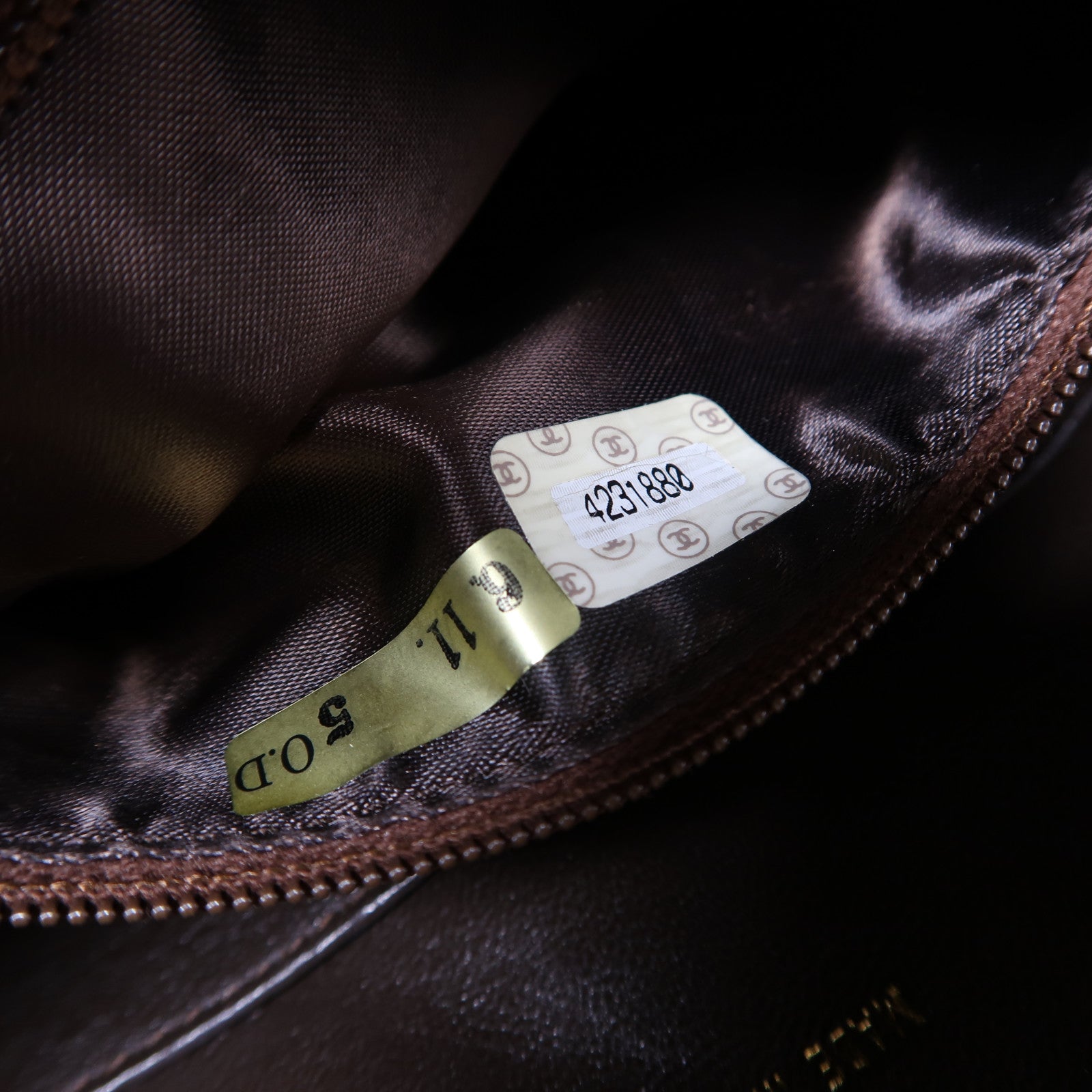 CHANEL 菱格羊皮皮革Shoulder Bag金扣肩背袋啡色