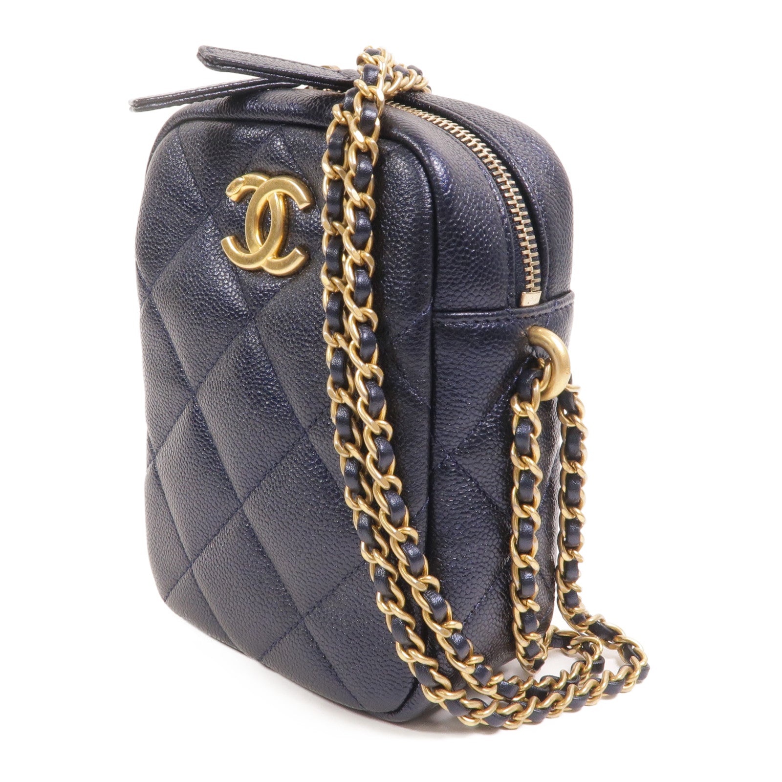 CHANEL 【激減優惠】牛皮皮革Chain Shoulder鏈帶肩背袋
