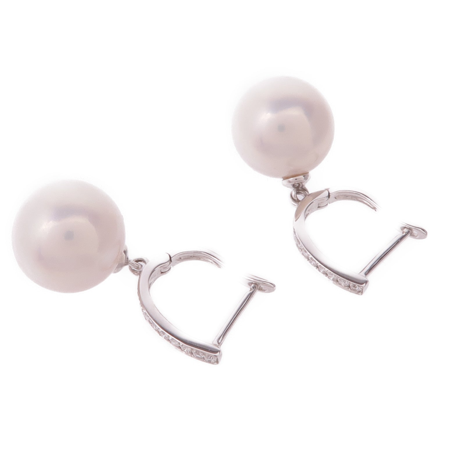 JEWELRY 18K白金Pearl Diamond Earrings珍珠/鑽石耳環