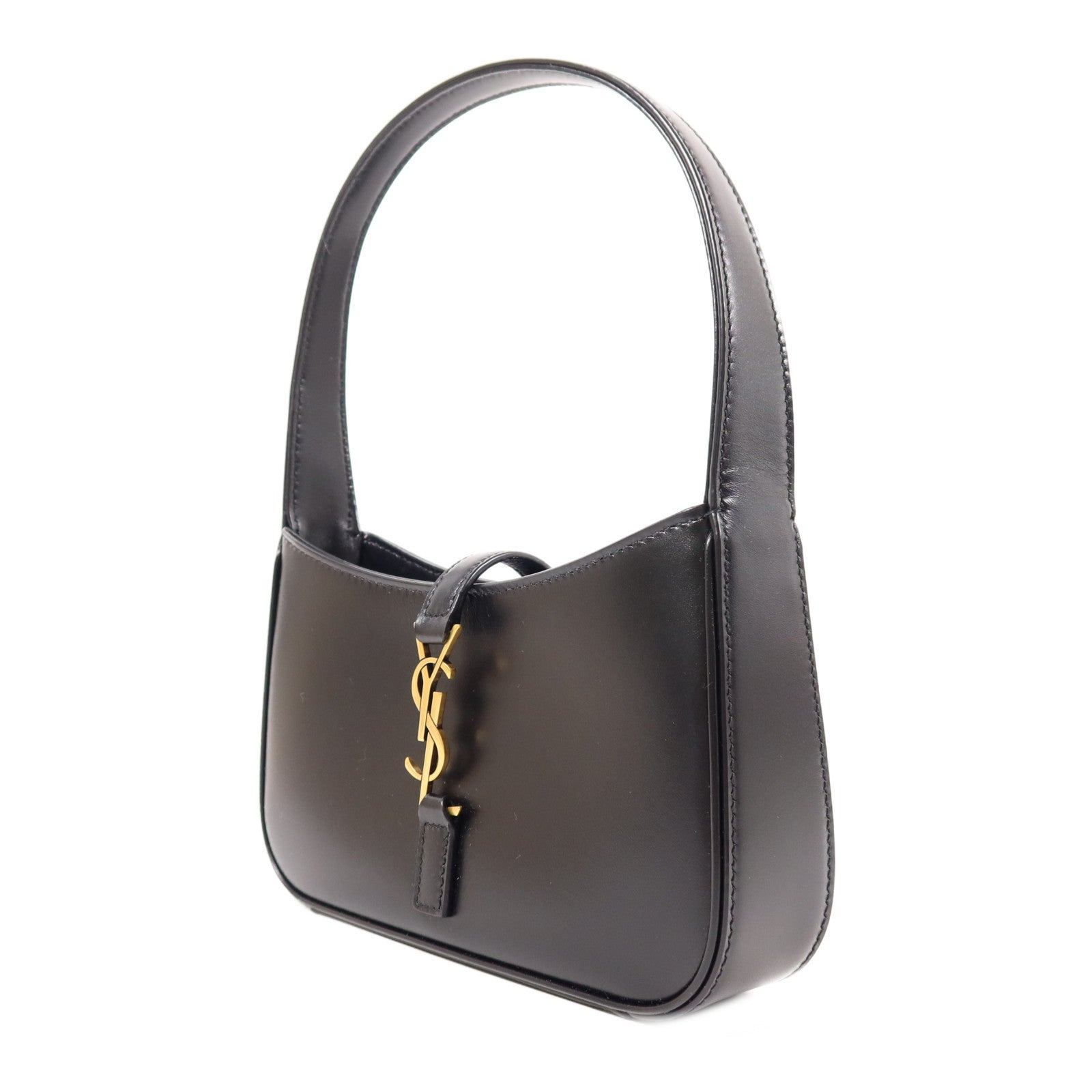 SAINT LAURENT 牛皮皮革Mini LE 5 A 7 In Smooth金扣手挽袋