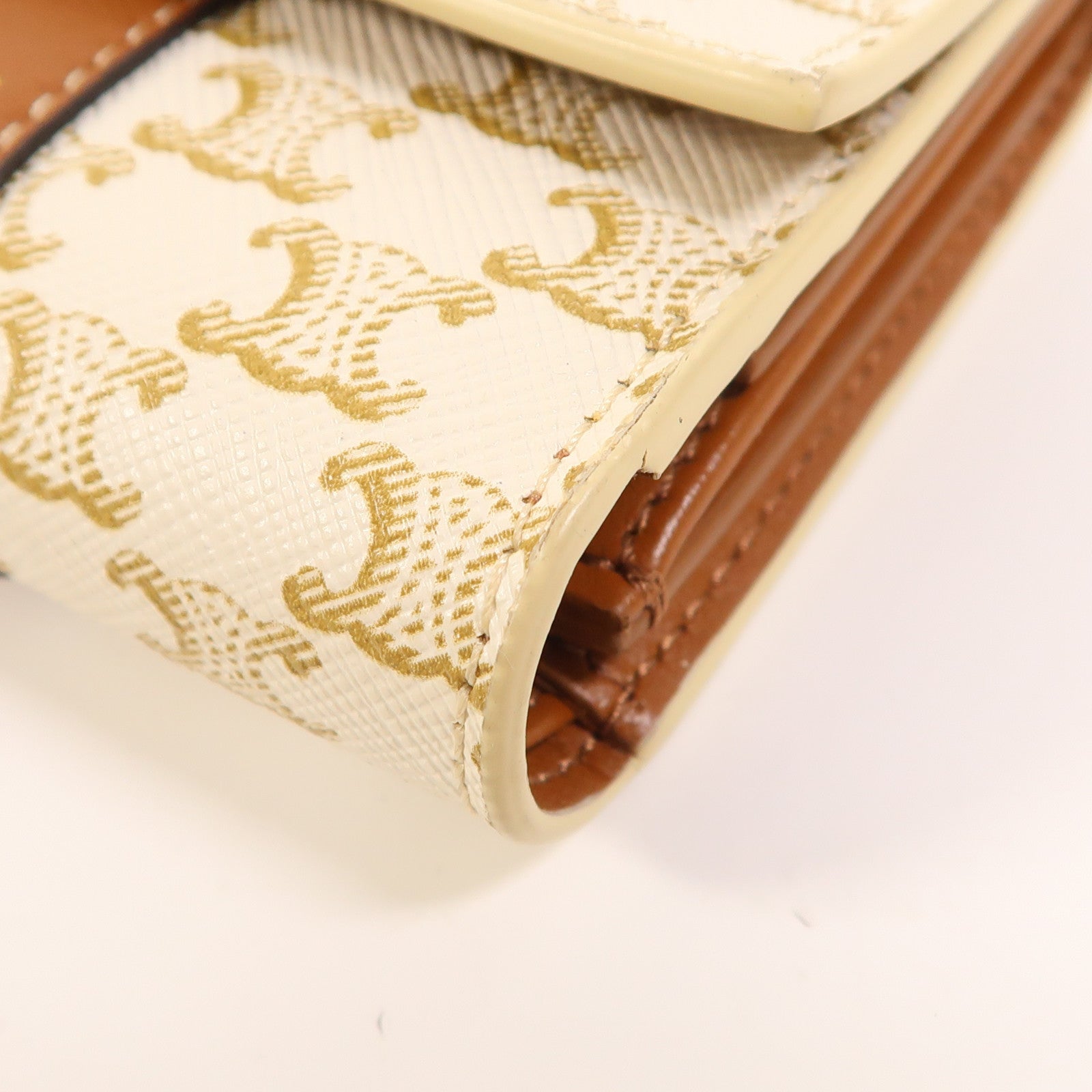 CELINE 塗層帆布Wallet金扣錢包