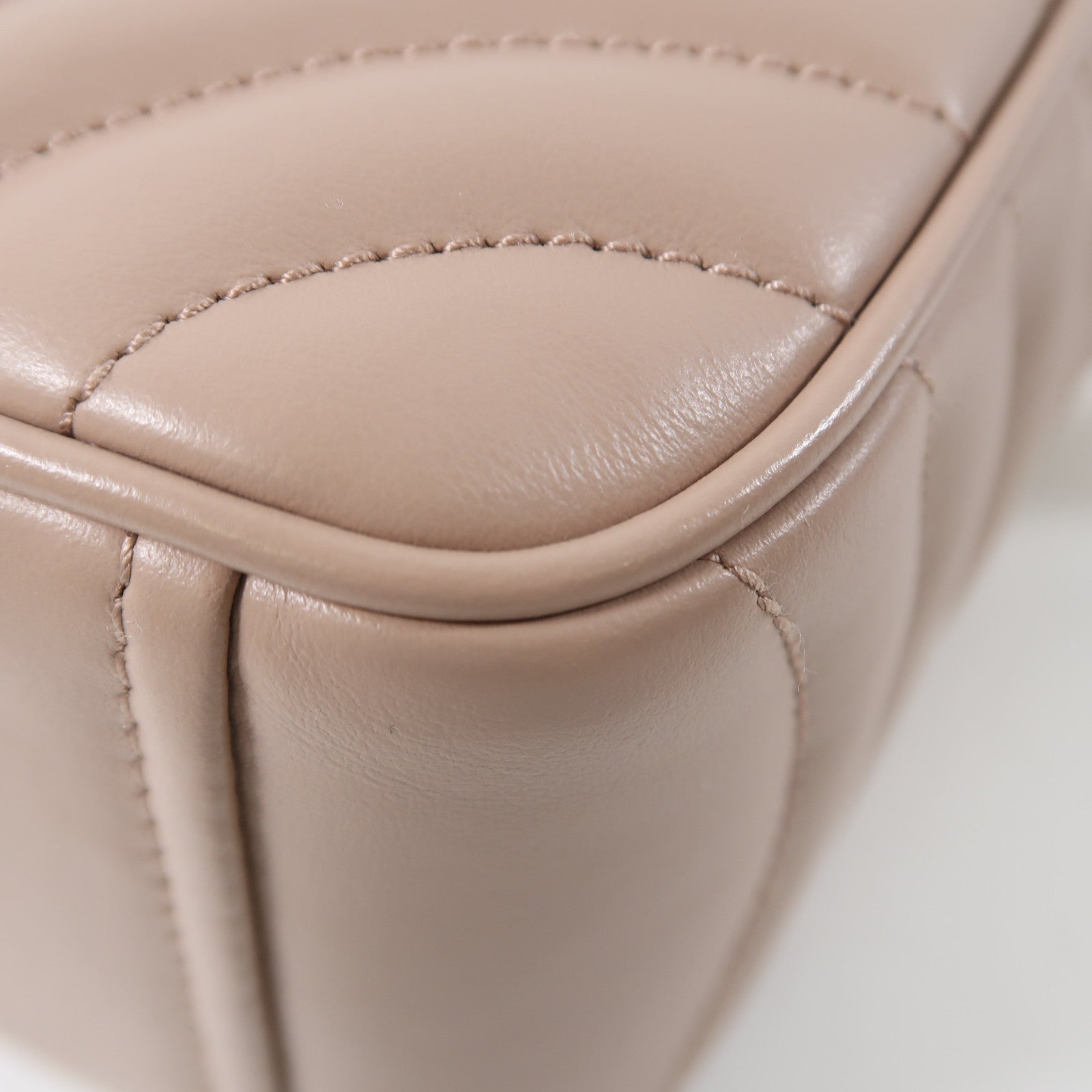 PRADA 牛皮皮革Shoulder Bag銀扣鏈帶肩背袋粉紅色