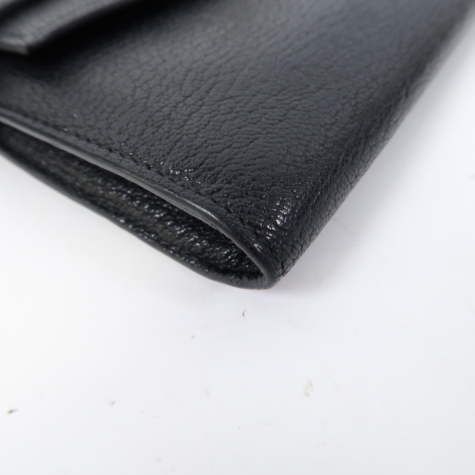 HERMES Chevre皮革Kelly Long Wallet金長錢包黑色