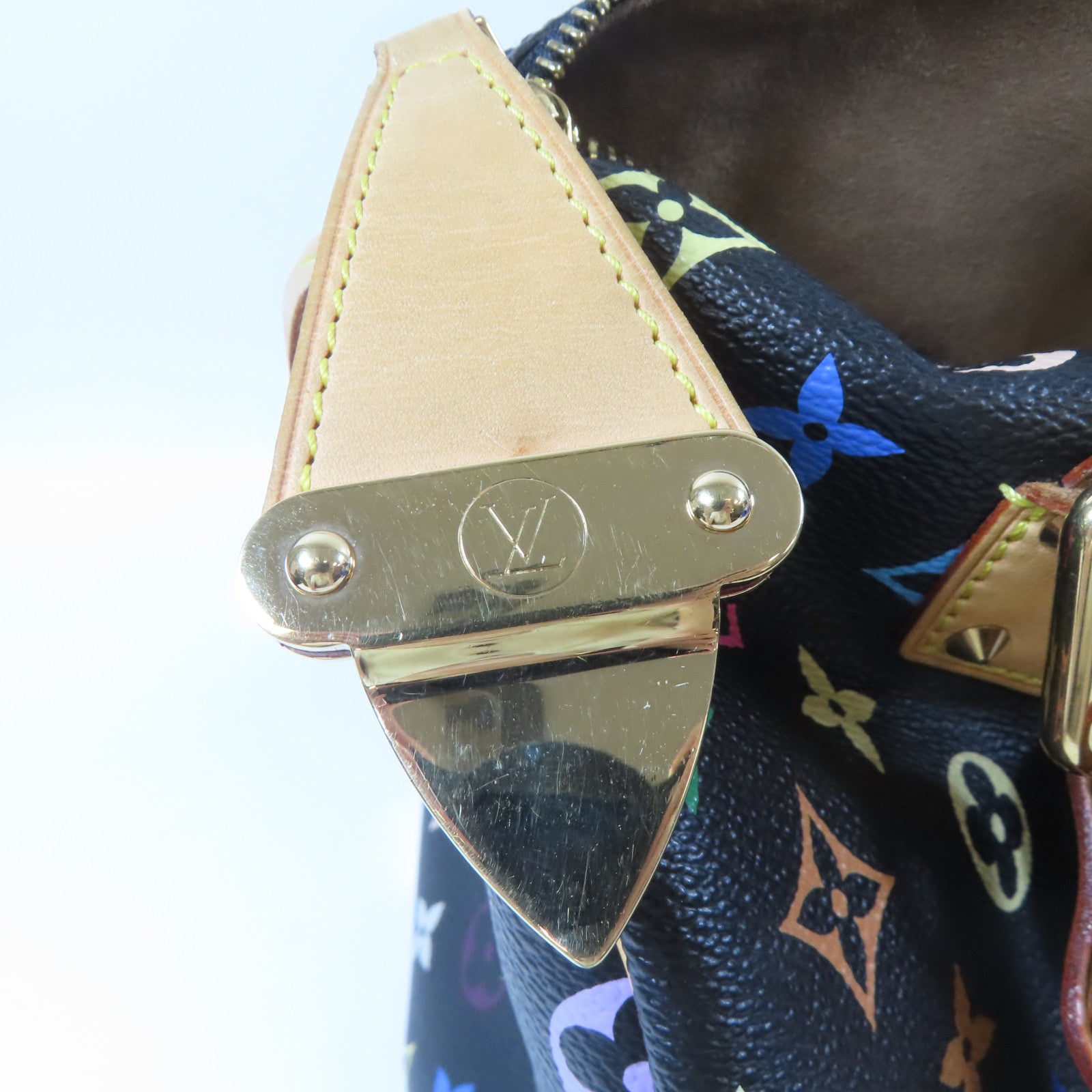 LOUIS VUITTON Monogram Multicolore Speedy 30金扣手挽袋黑色