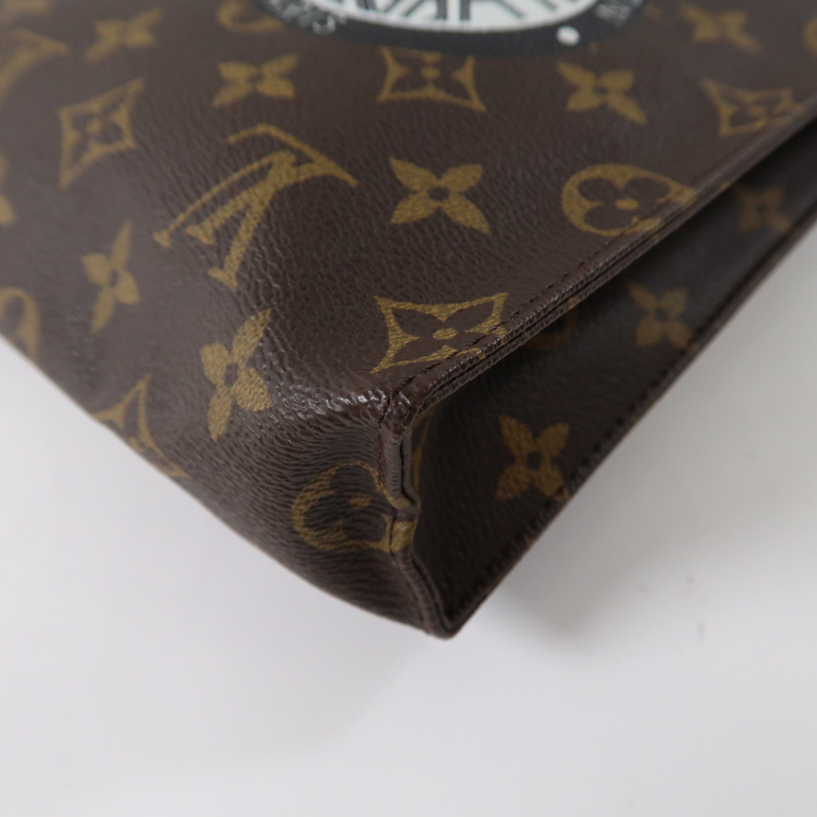 LOUIS VUITTON Monogram Poche Toilette 26金扣手拿包棕色