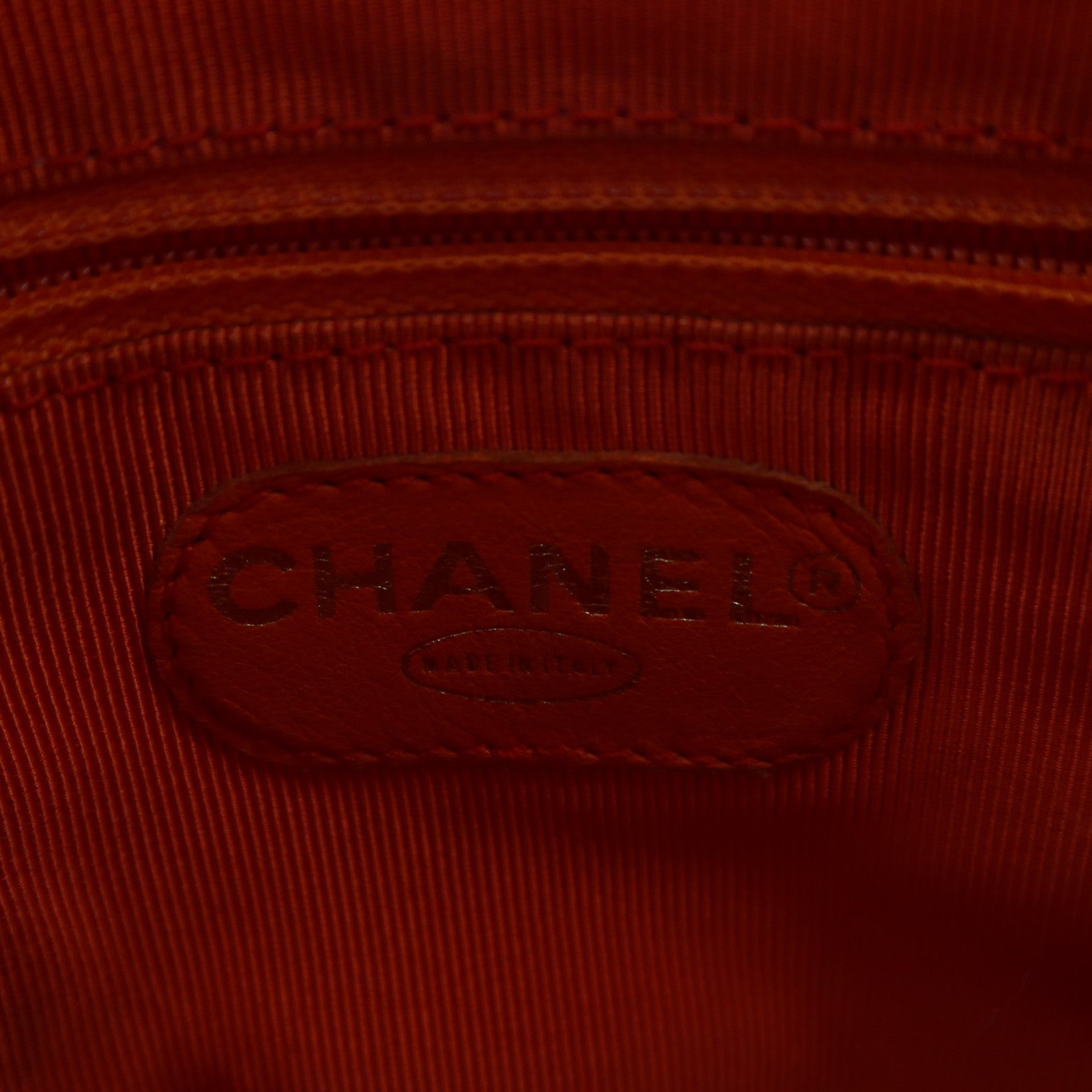 CHANEL (PRICE DOWN) CC GHW Shoulder Bag Calfskin Leather Orange