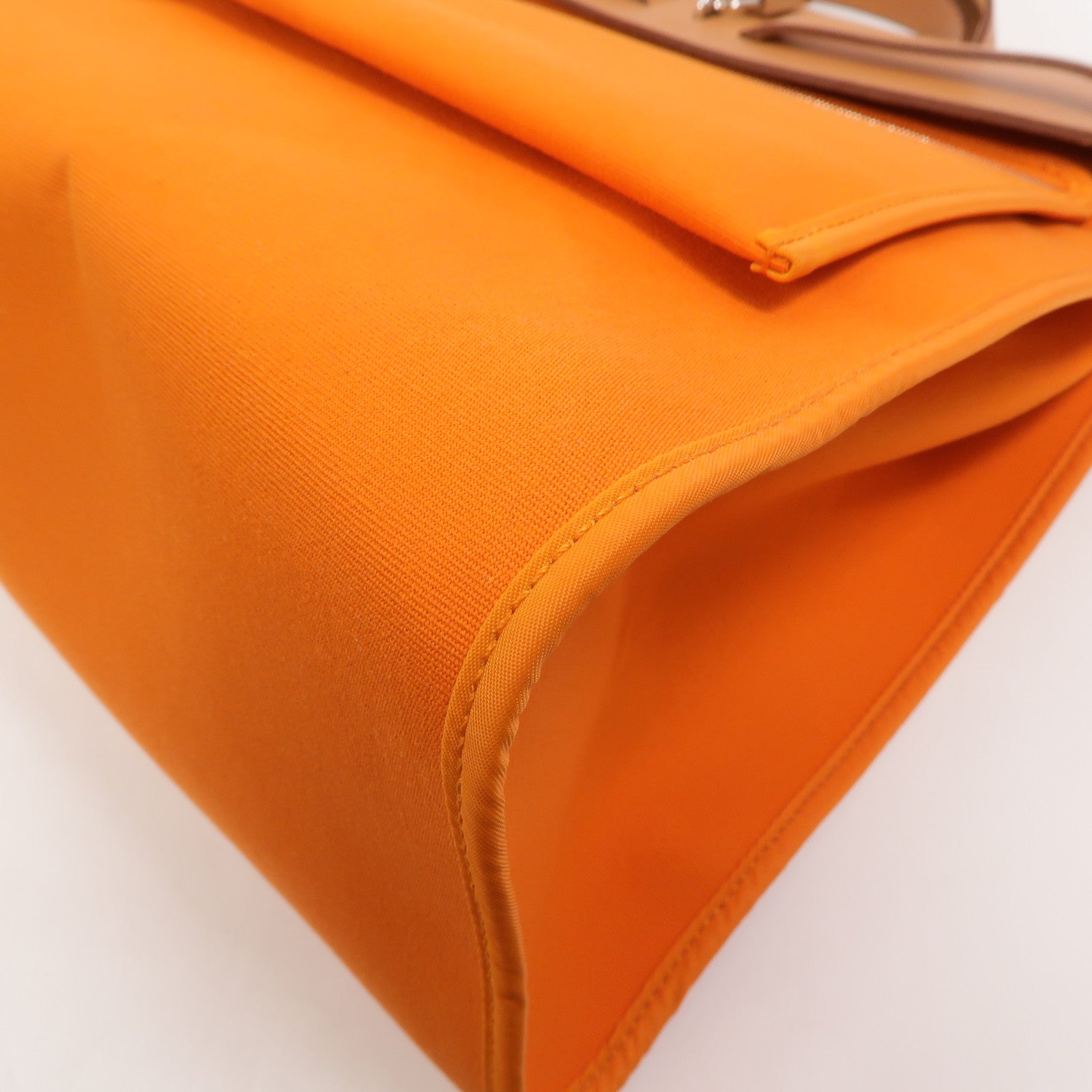 HERMES 帆布Herbag GM手挽肩背兩用袋Orange