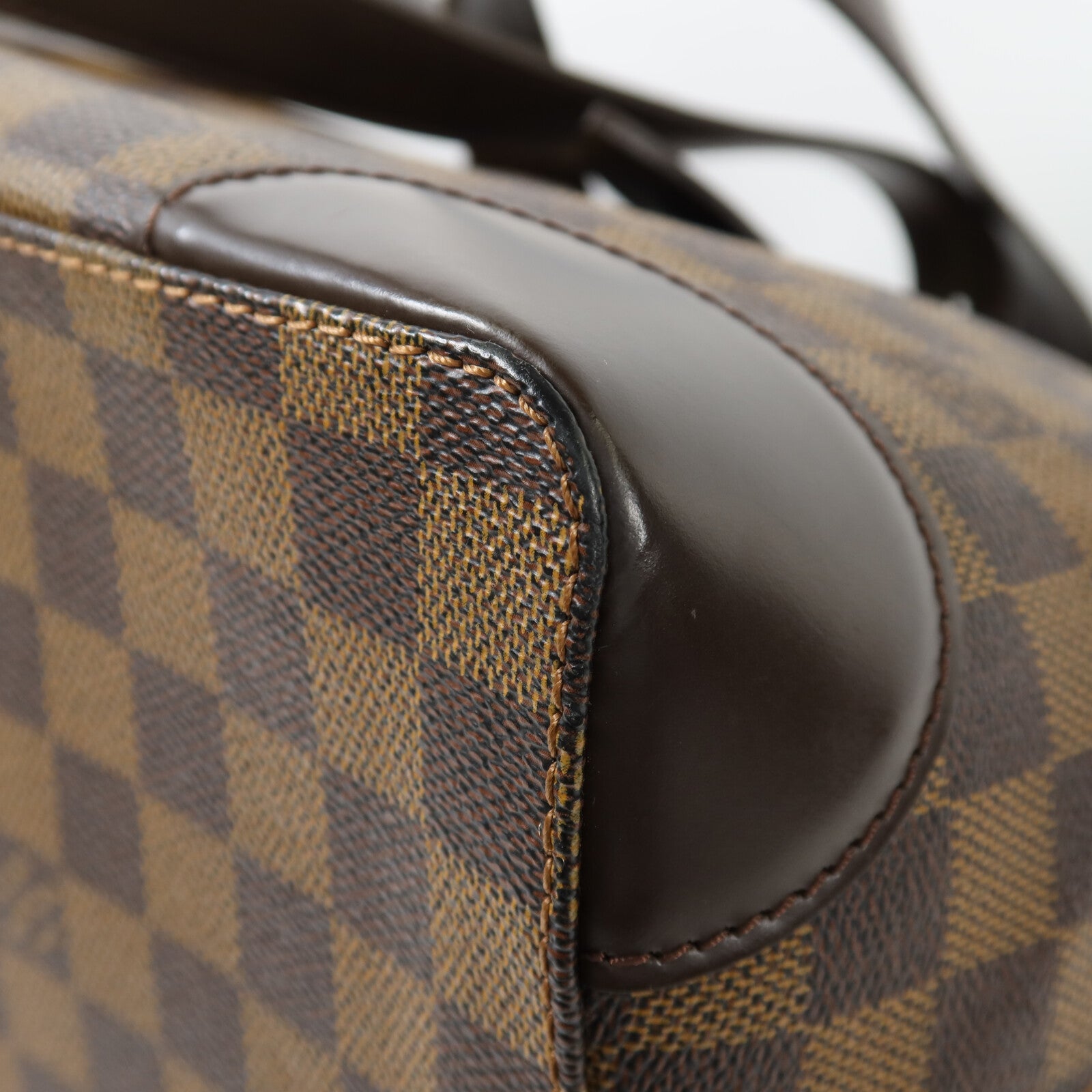 LOUIS VUITTON Damier Hampstead MM金扣手挽袋