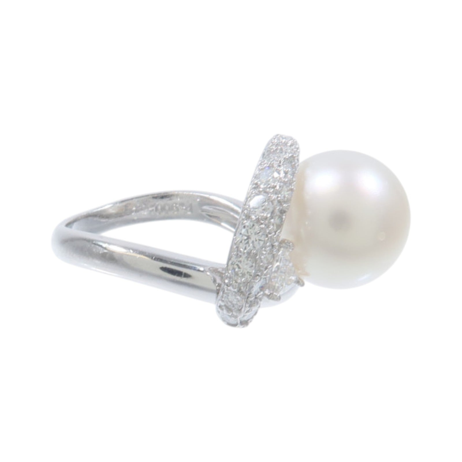 JEWELRY PT900鉑金Pearl Diamond Ring珍珠/鑽石戒指