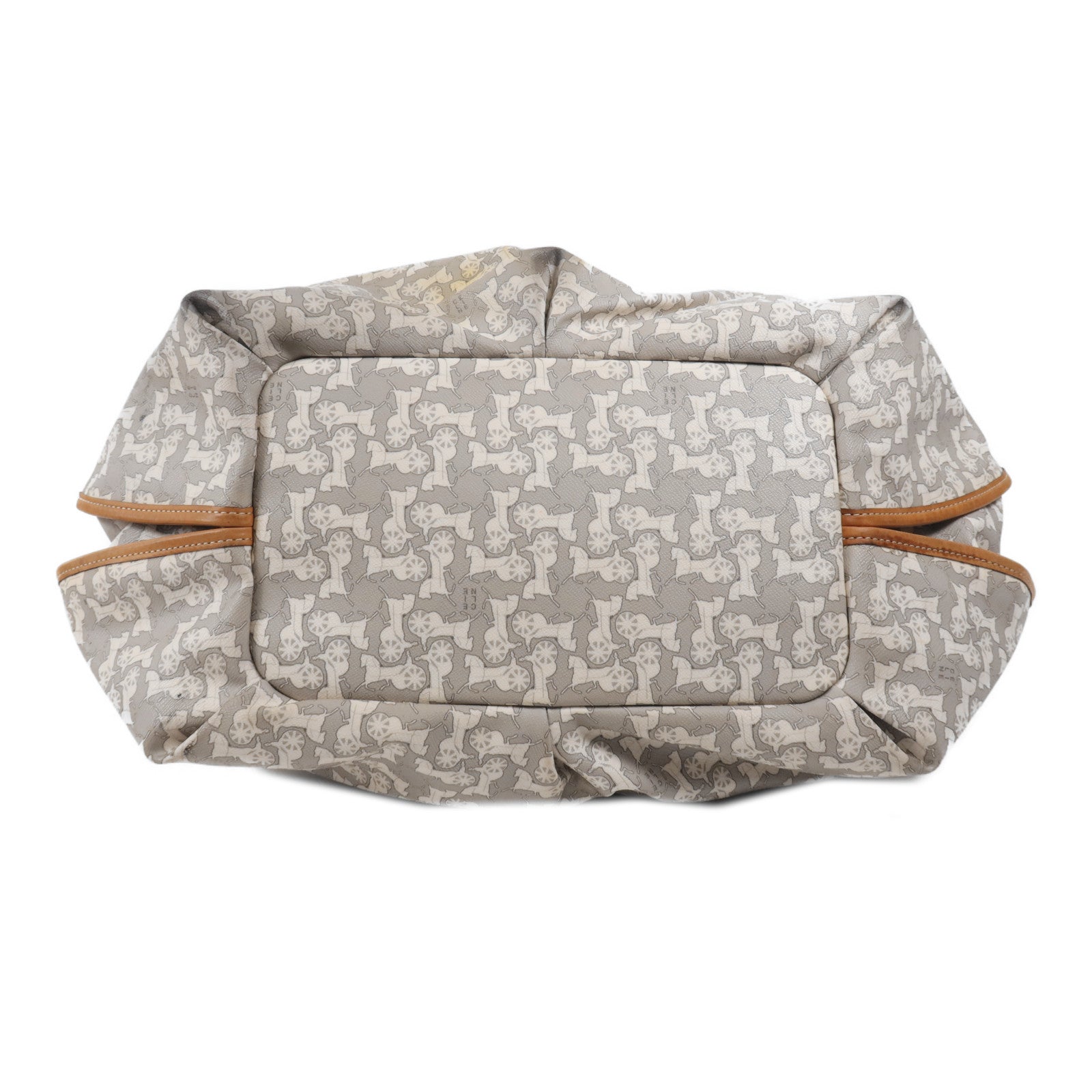 CELINE 塗層帆布Tote Bag銀扣手挽袋