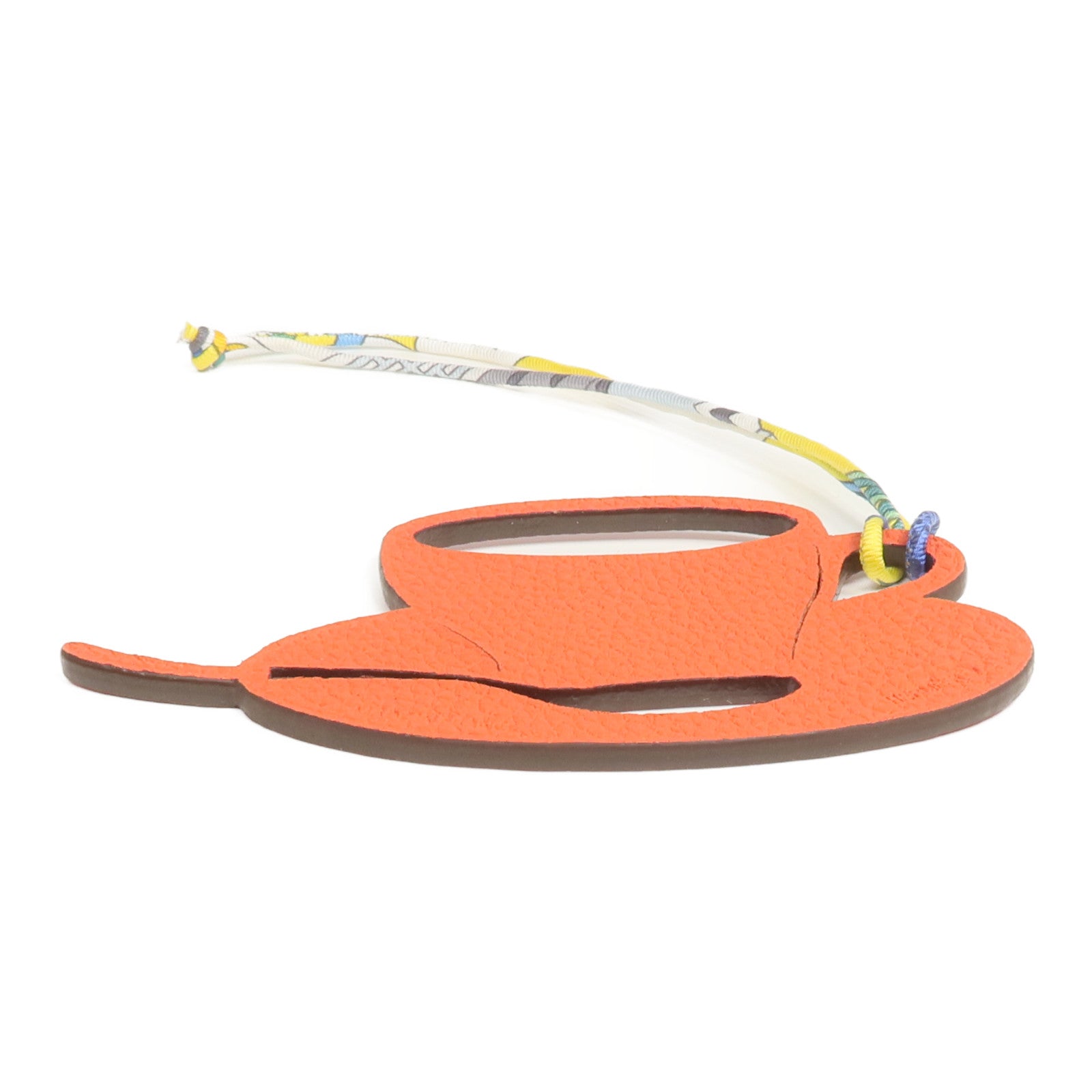 HERMES Clemence皮革Petit H Charm掛飾Capucine