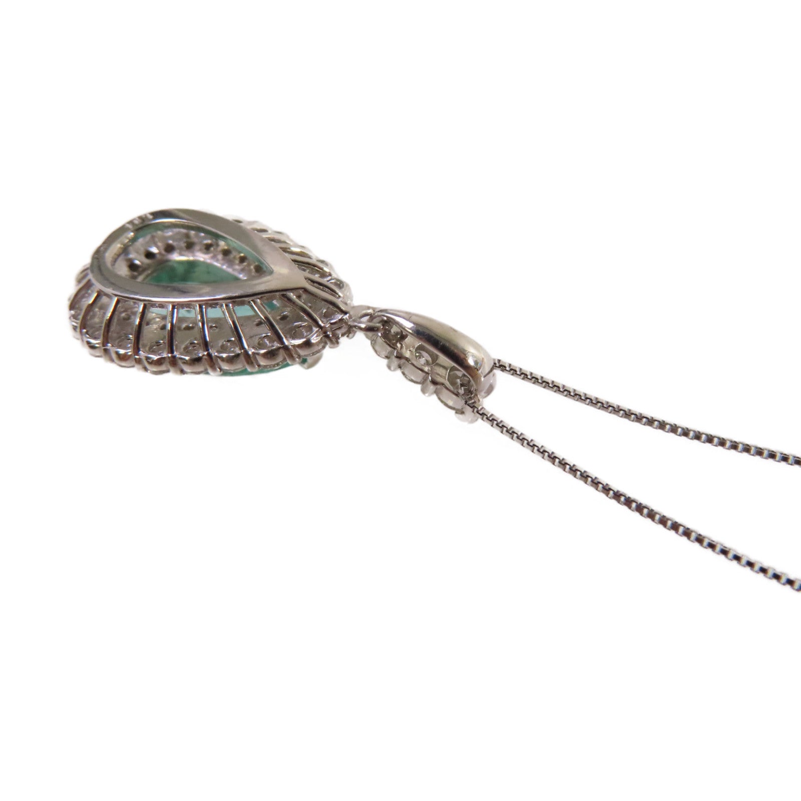 JEWELRY 【激減優惠】PT900/PT850鉑金/1.84ct碧壐/0.78ct鑽石Tourmaline Necklace項鏈
