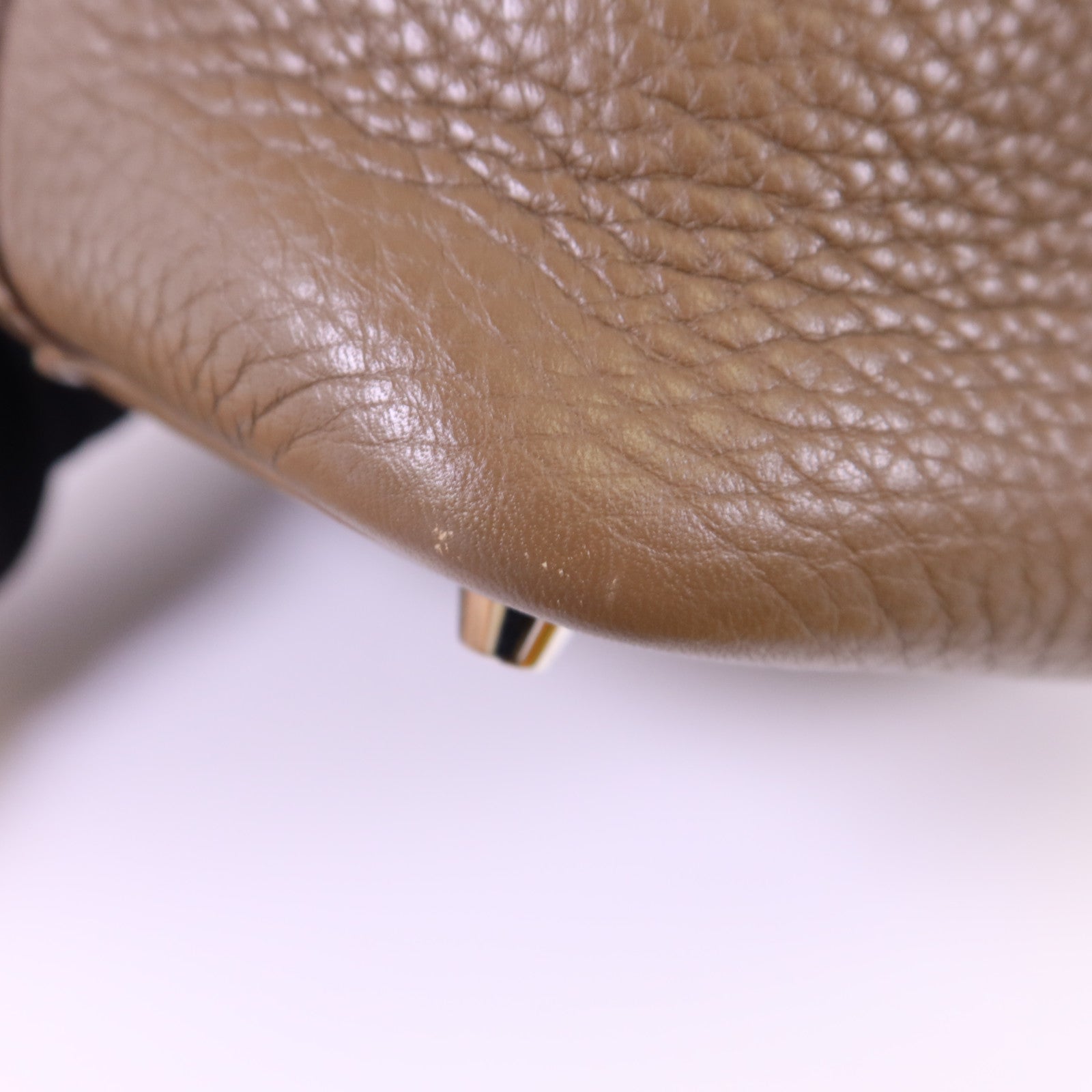 HERMES Clemence皮革Picotin PM銀扣手挽袋Etoupe