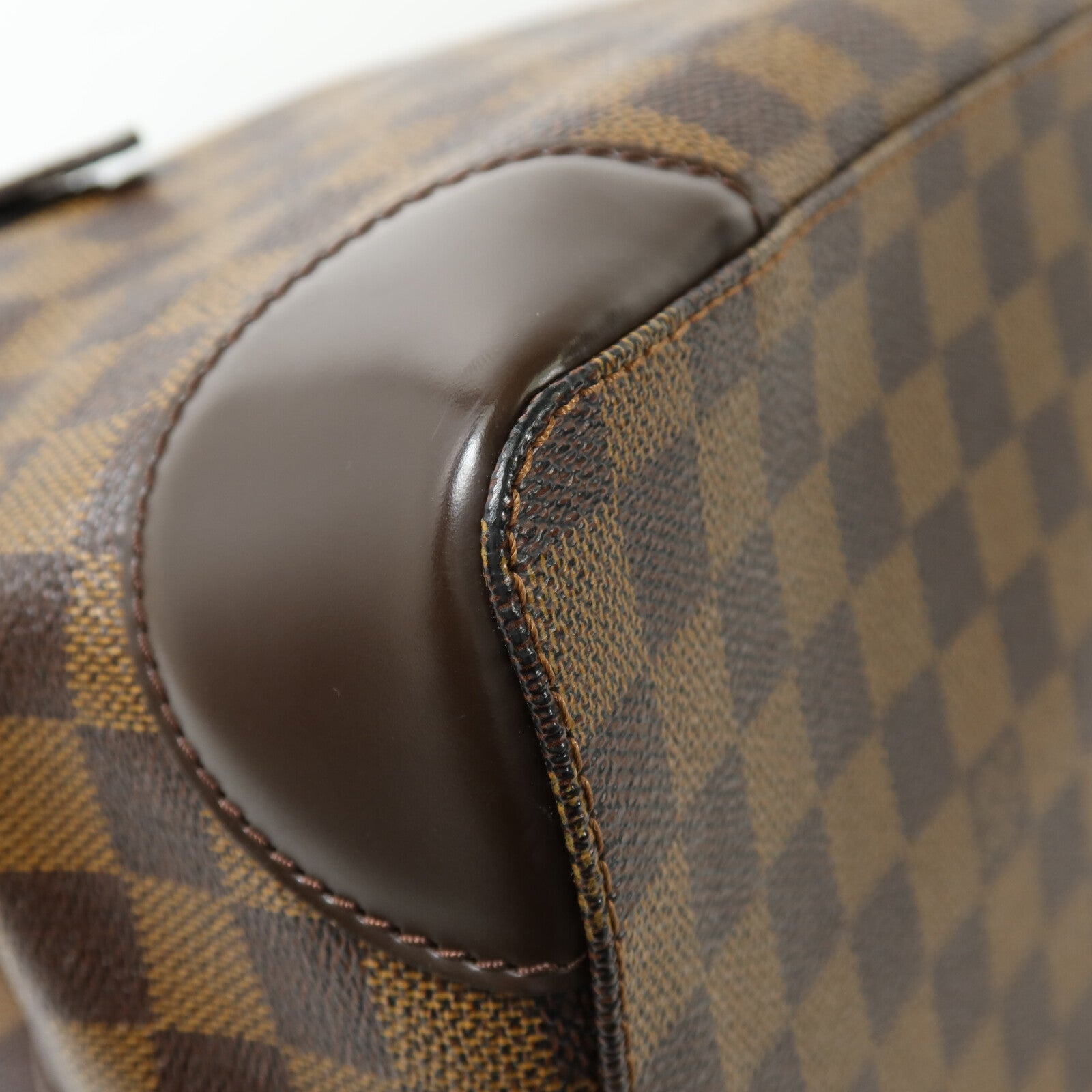 LOUIS VUITTON Damier Hampstead MM金扣手挽袋