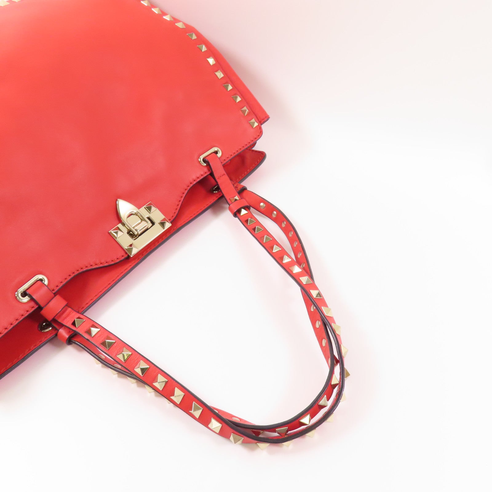 Valentino 牛皮皮革2way Shoulder Bag金扣手挽肩背兩用袋