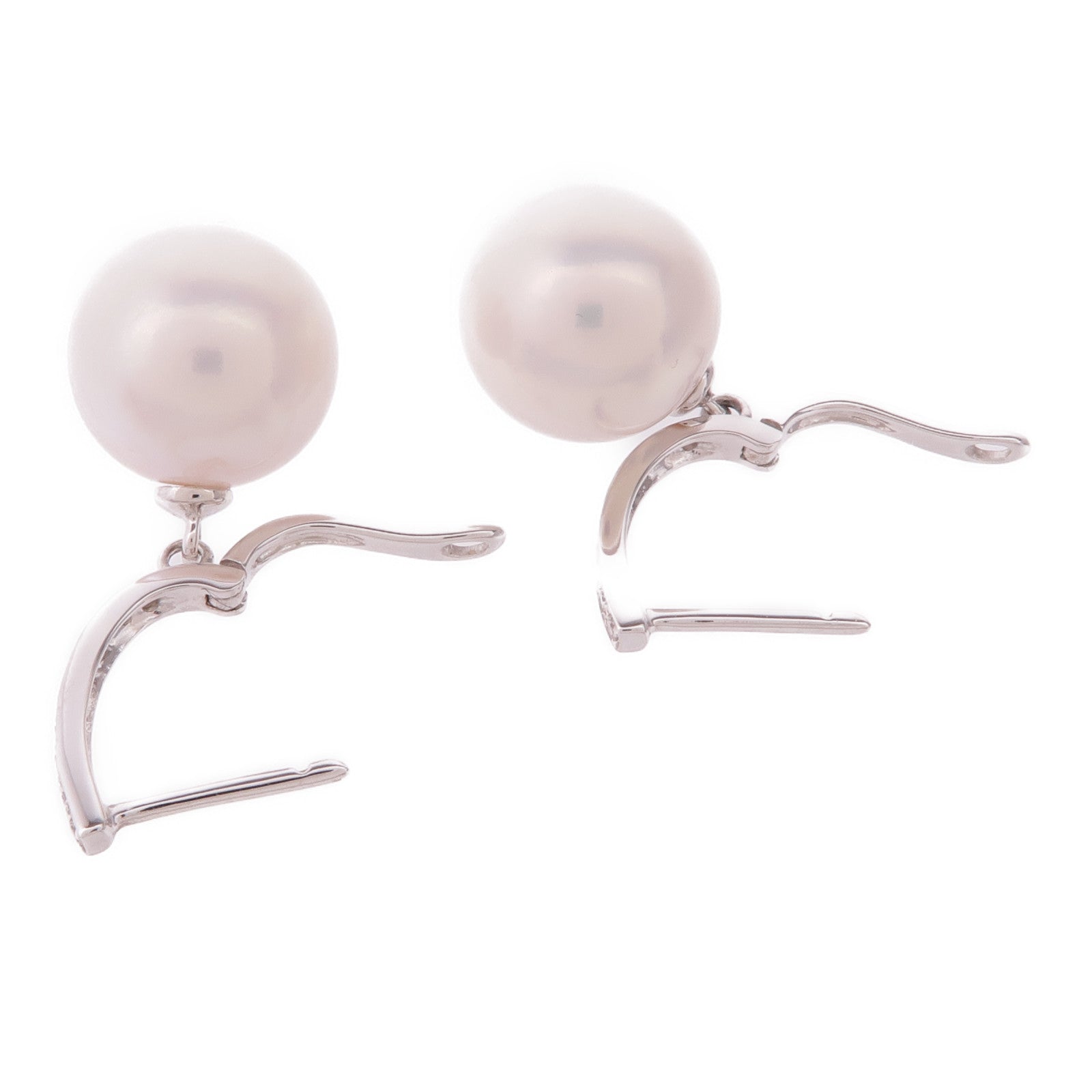 JEWELRY 18K白金Pearl Diamond Earrings珍珠/鑽石耳環