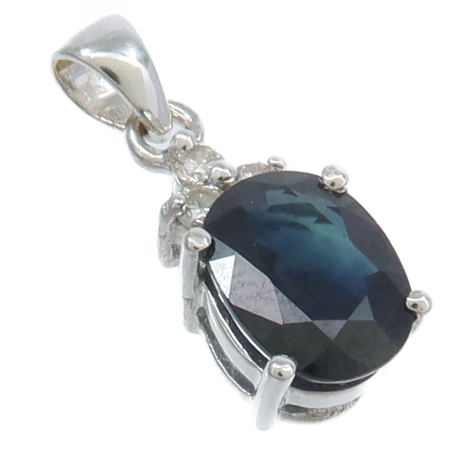 JEWELRY 18K白金Color Stone Top彩色寶石吊墜