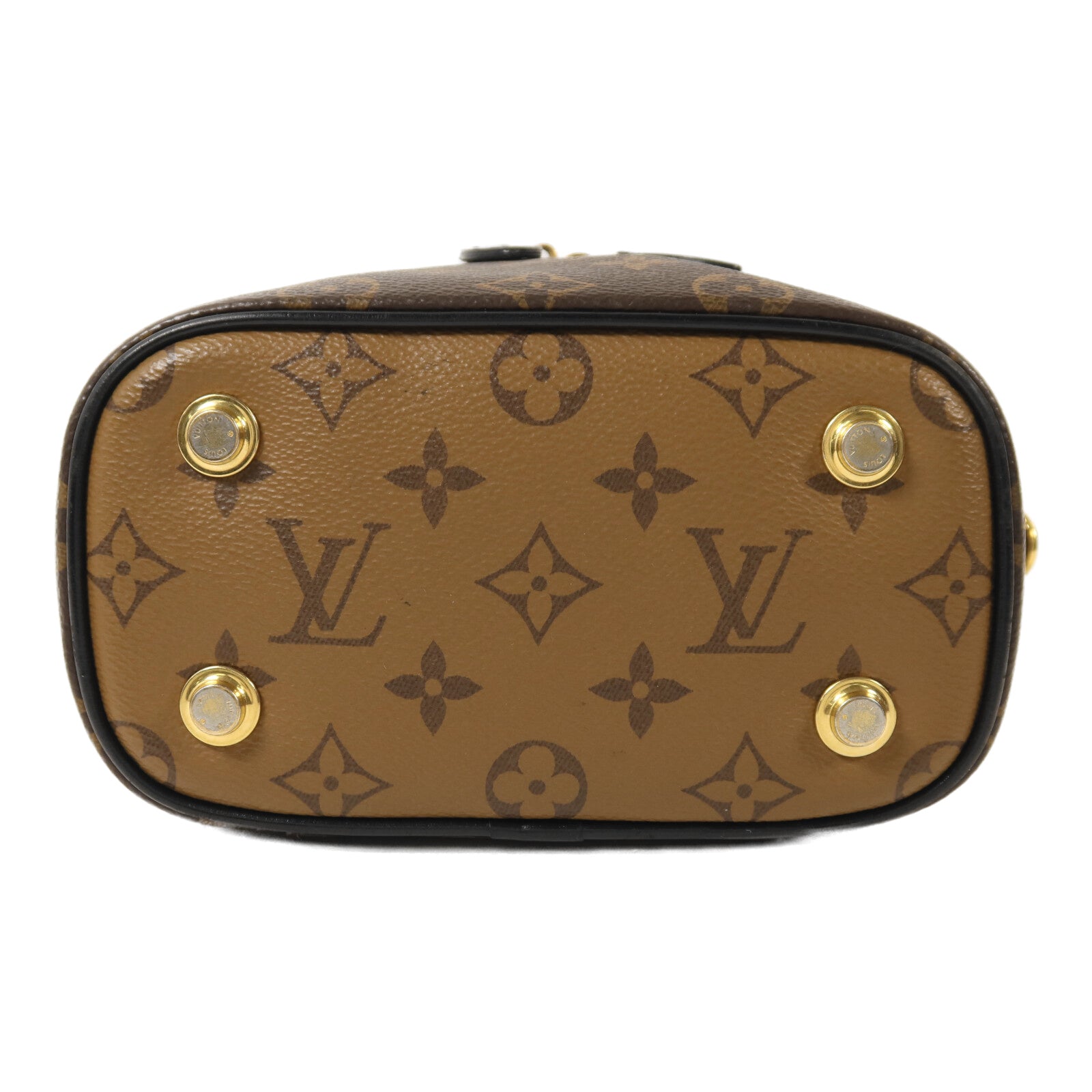 LOUIS VUITTON Monogram Reverse Vanity PM金扣鏈帶手挽肩背兩用袋