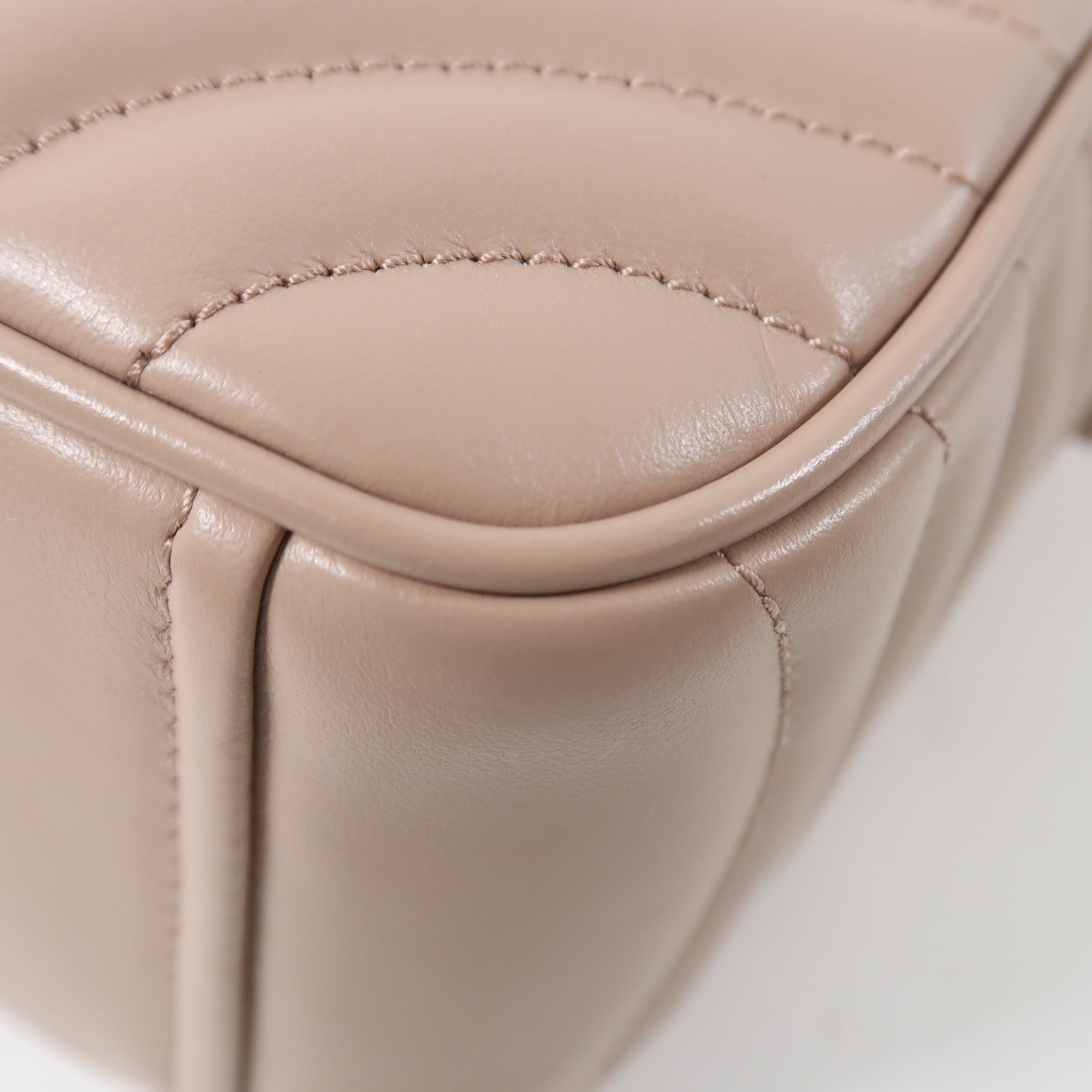 PRADA 牛皮皮革Shoulder Bag銀扣鏈帶肩背袋粉紅色