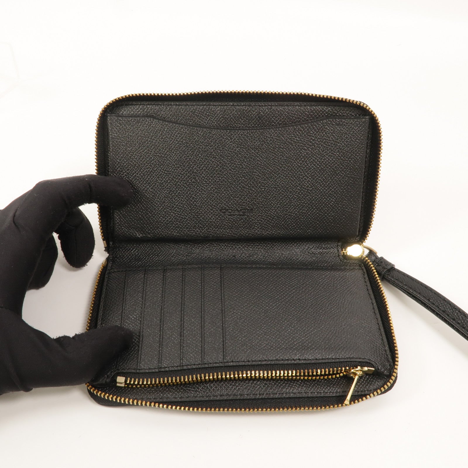 COACH 牛皮皮革Zip Around Wallet長錢包