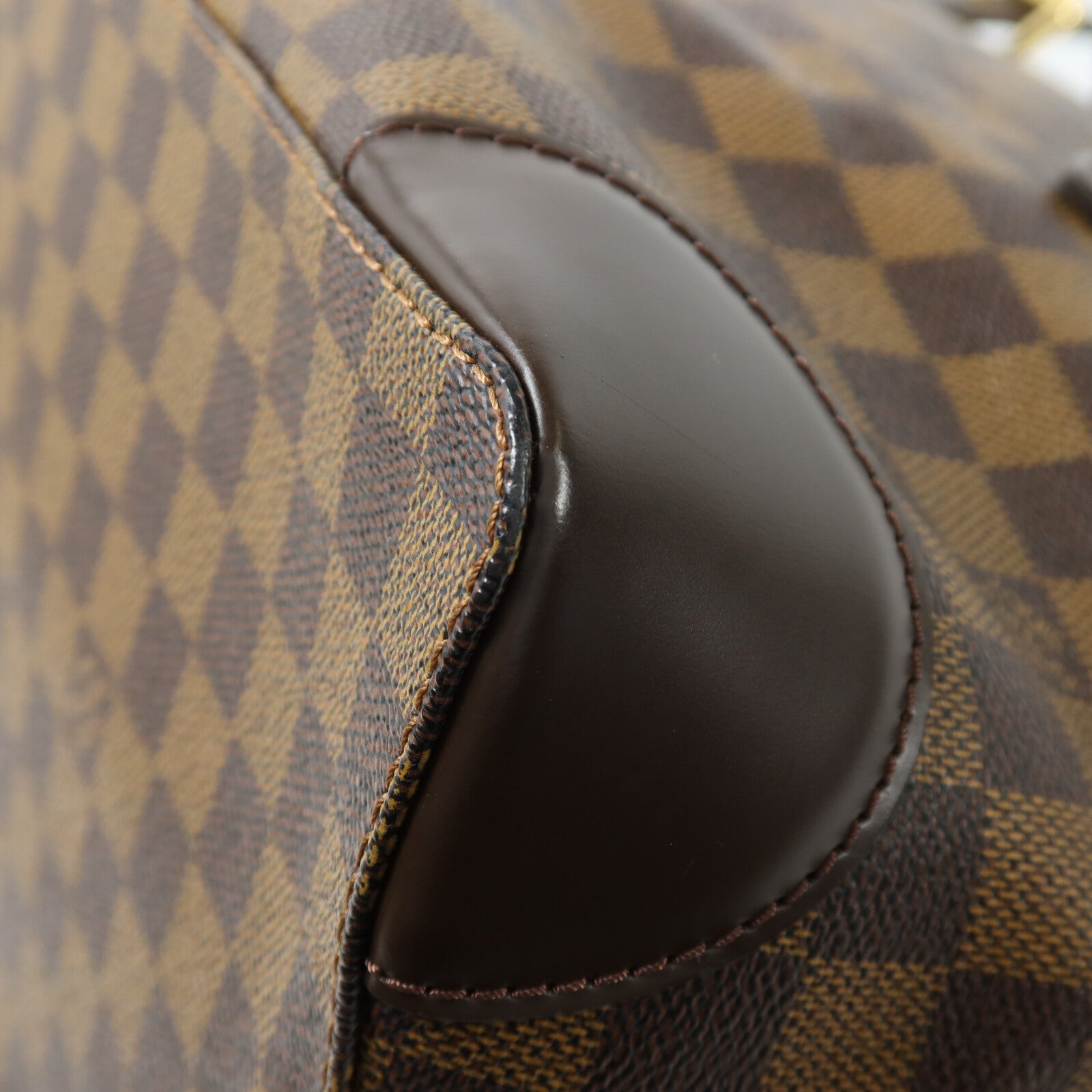 LOUIS VUITTON Damier Hampstead MM金扣手挽袋