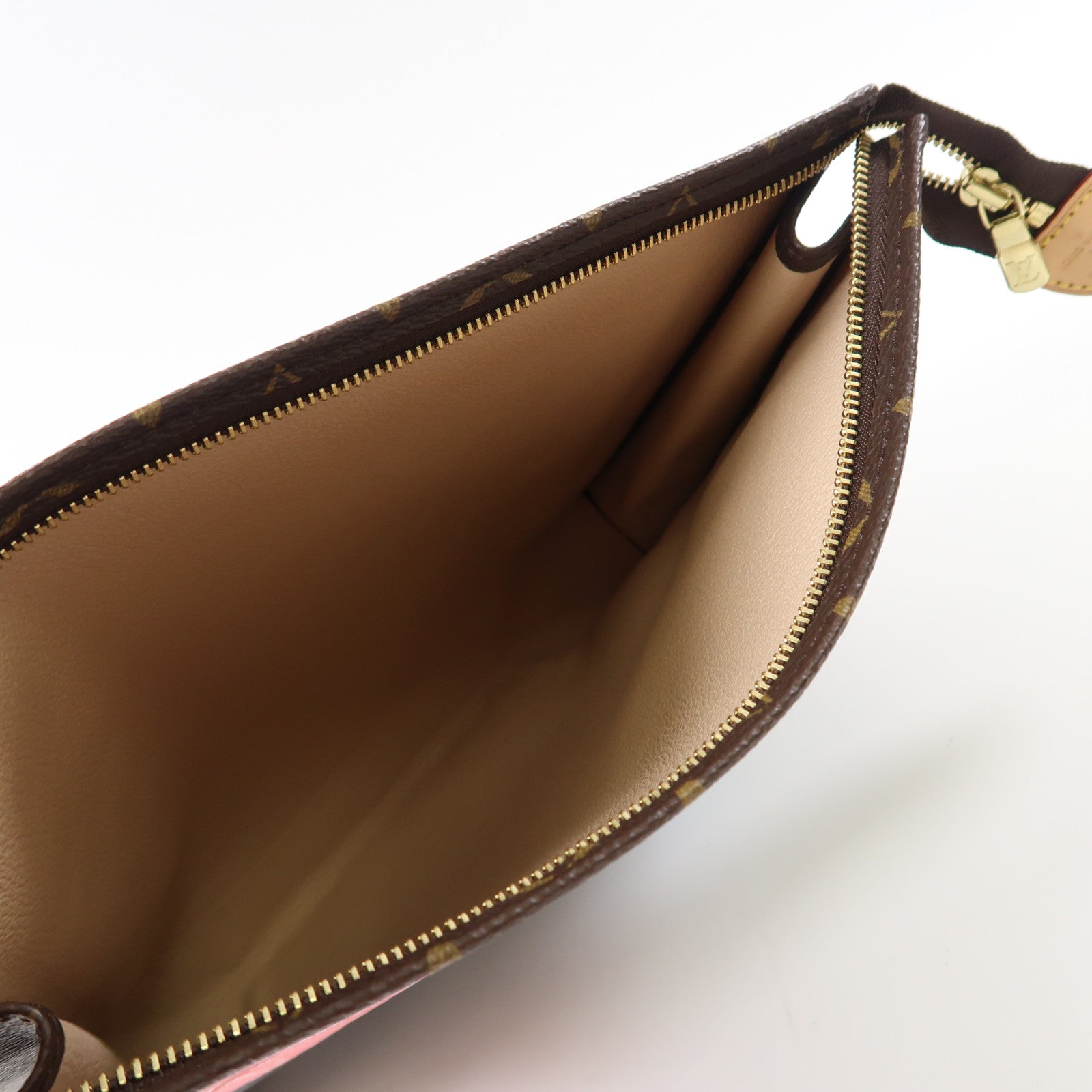 LOUIS VUITTON Monogram Poche Toilette 26金扣手拿包棕色