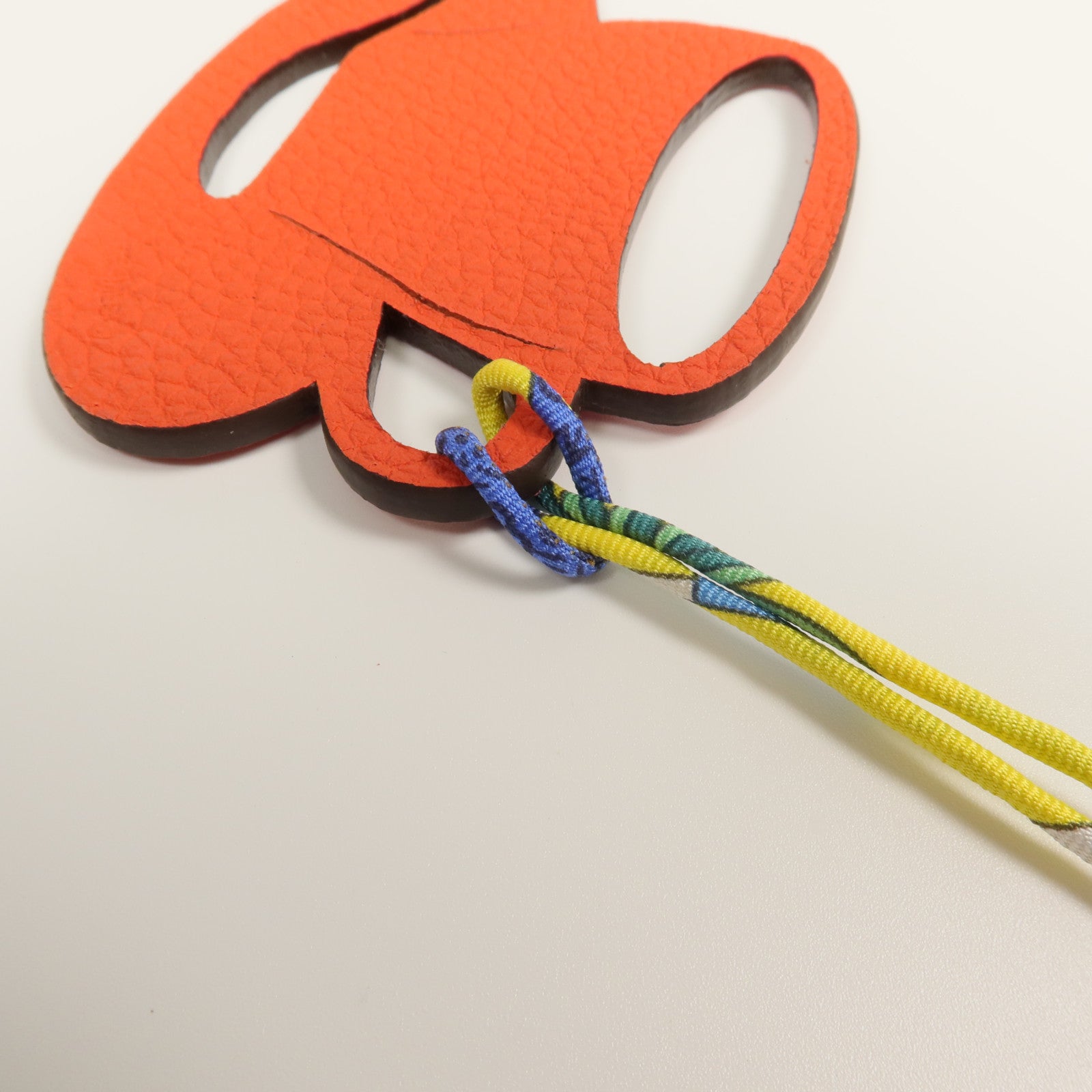 HERMES Clemence皮革Petit H Charm掛飾Capucine