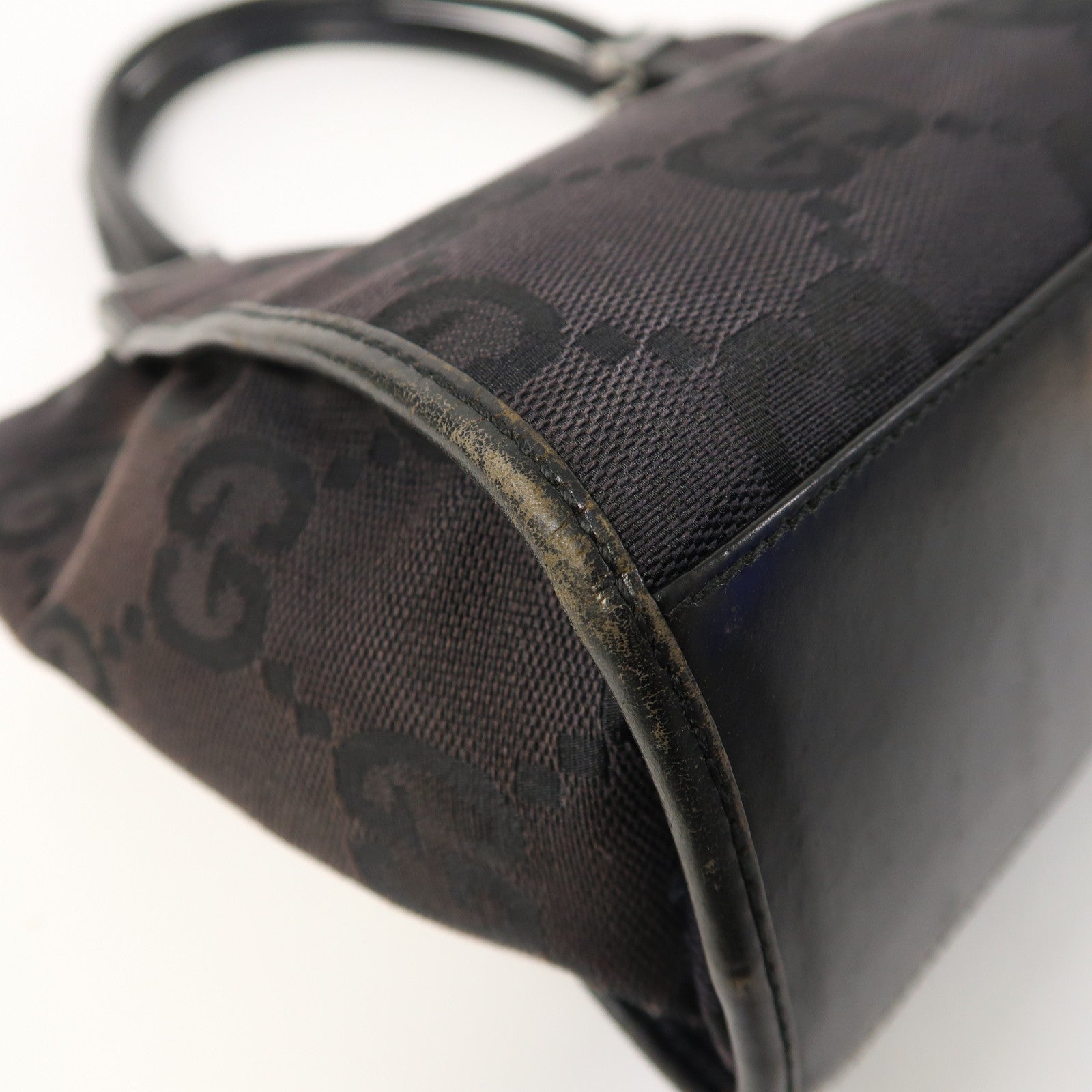 GUCCI 【激減優惠】帆布Jackie銀扣肩背袋黑色