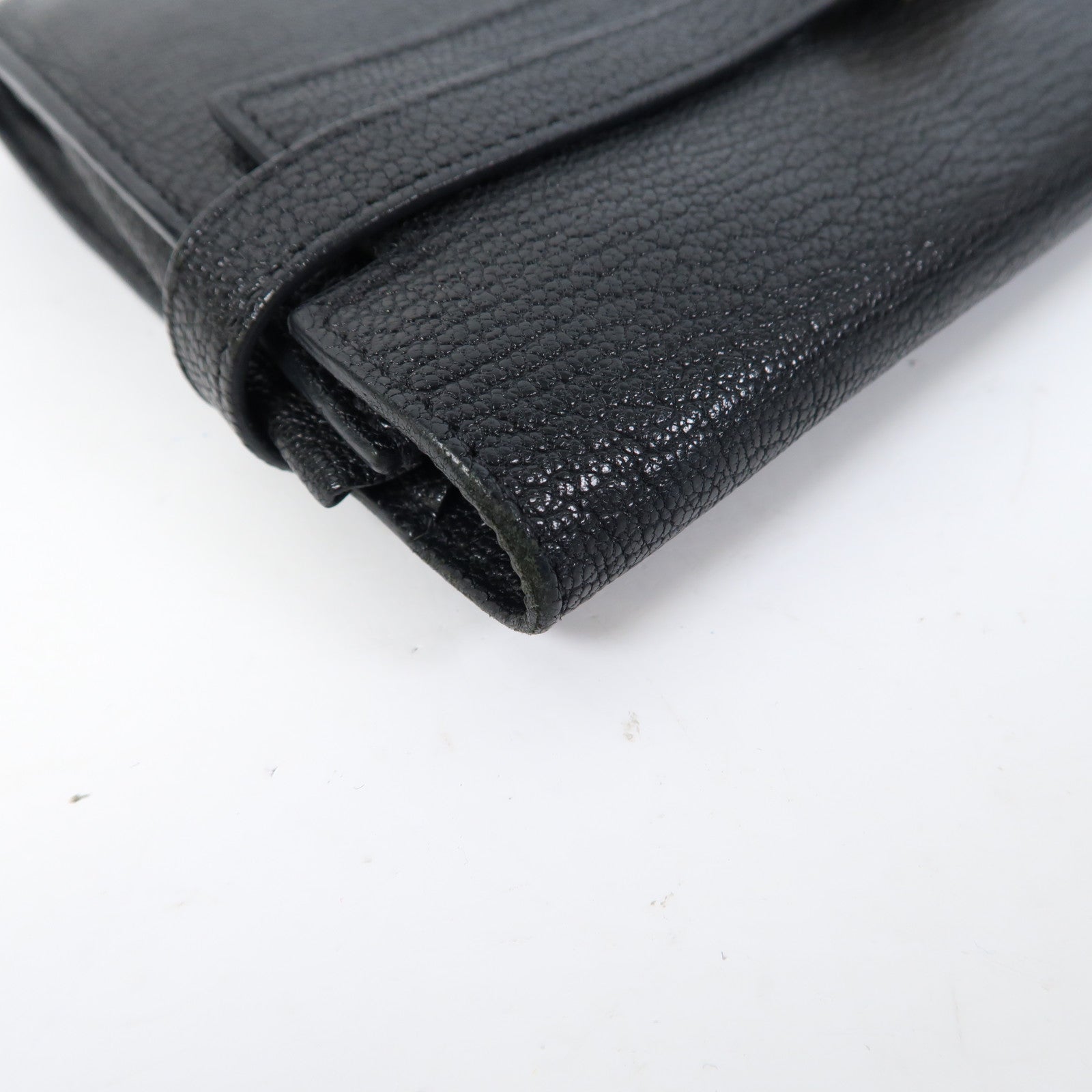 HERMES Chevre皮革Kelly Long Wallet金長錢包黑色