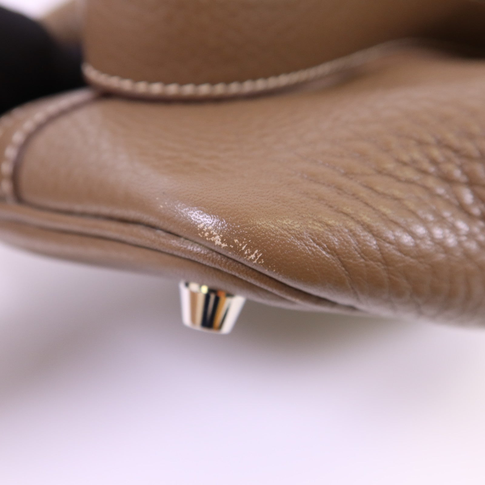 HERMES Clemence皮革Picotin PM銀扣手挽袋Etoupe