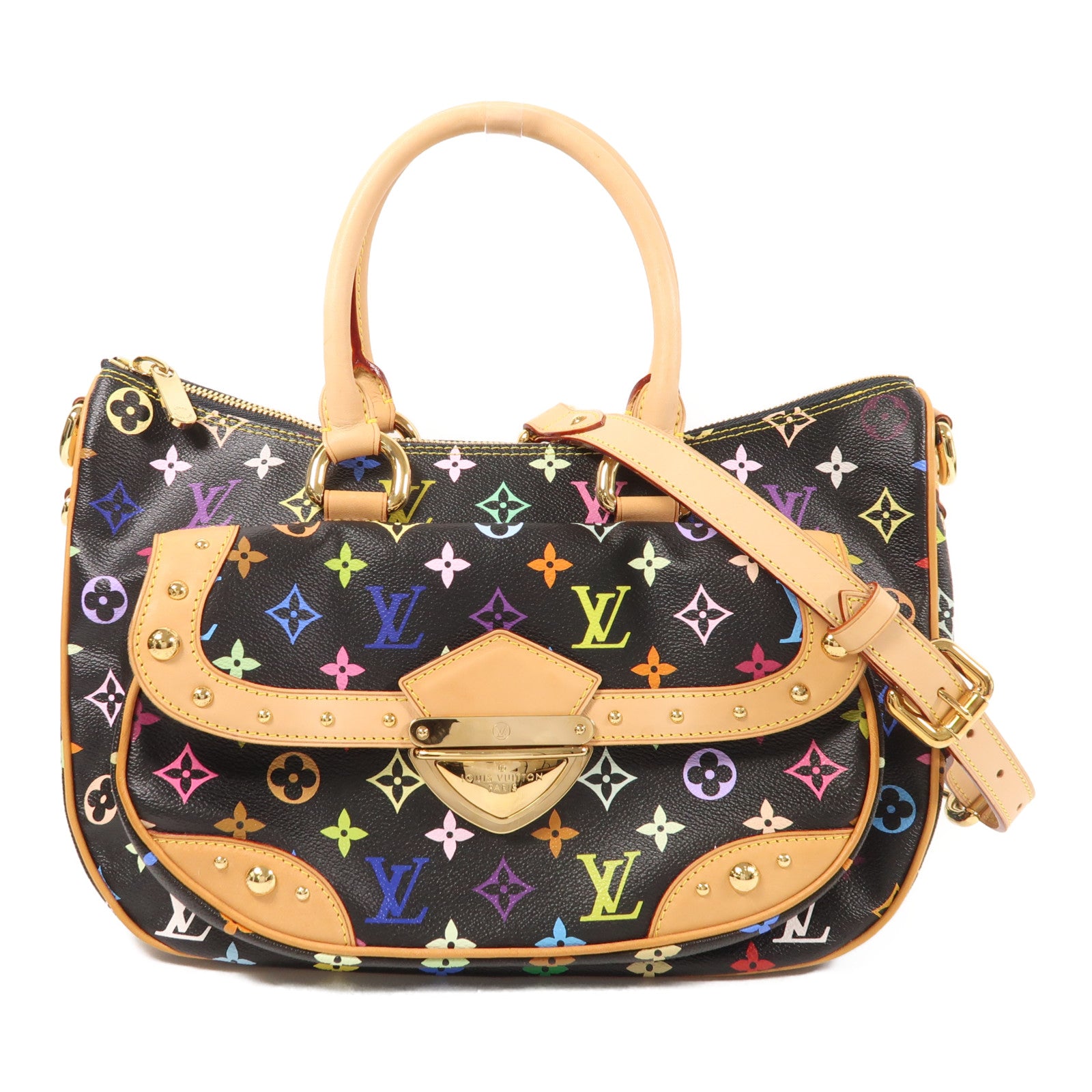 LOUIS VUITTON Monogram Multicolore Rita金扣手挽肩背兩用袋