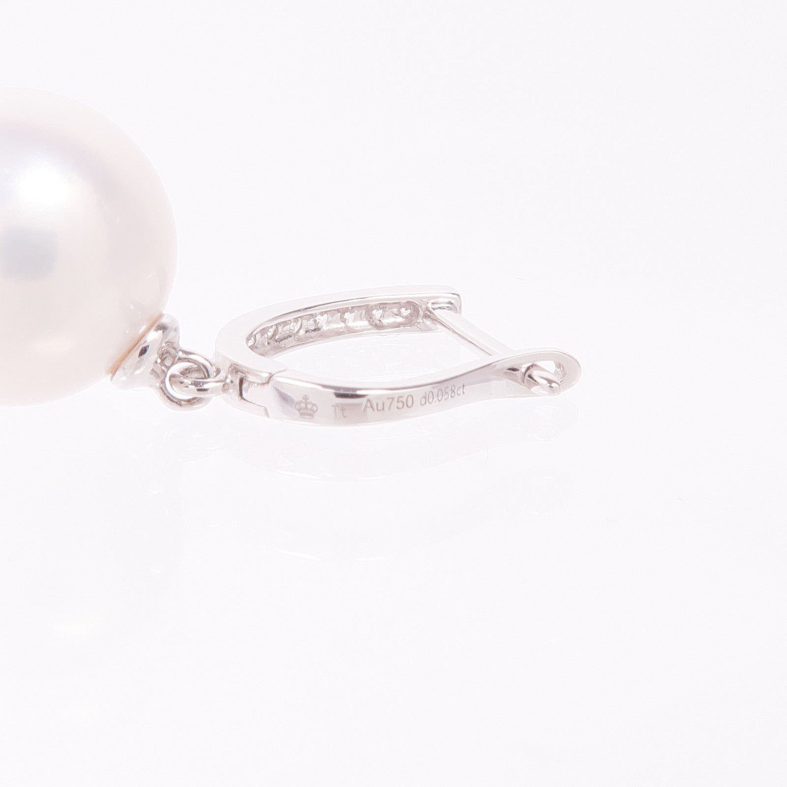 JEWELRY 18K白金Pearl Diamond Earrings珍珠/鑽石耳環