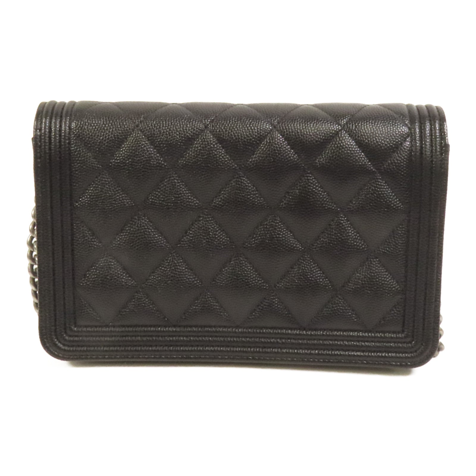 CHANEL 牛皮皮革Boy Woc鏈帶肩背袋