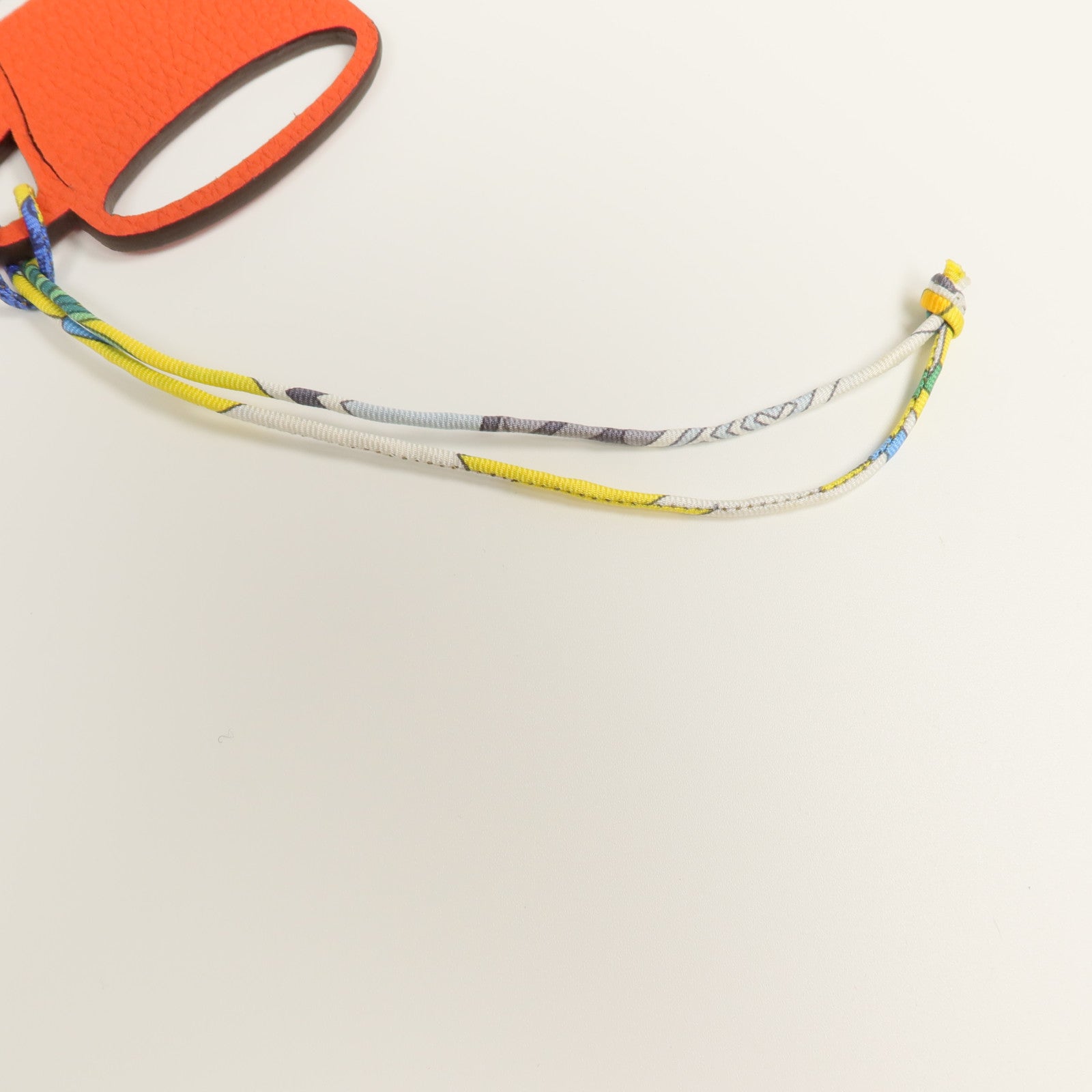 HERMES Clemence皮革Petit H Charm掛飾Capucine