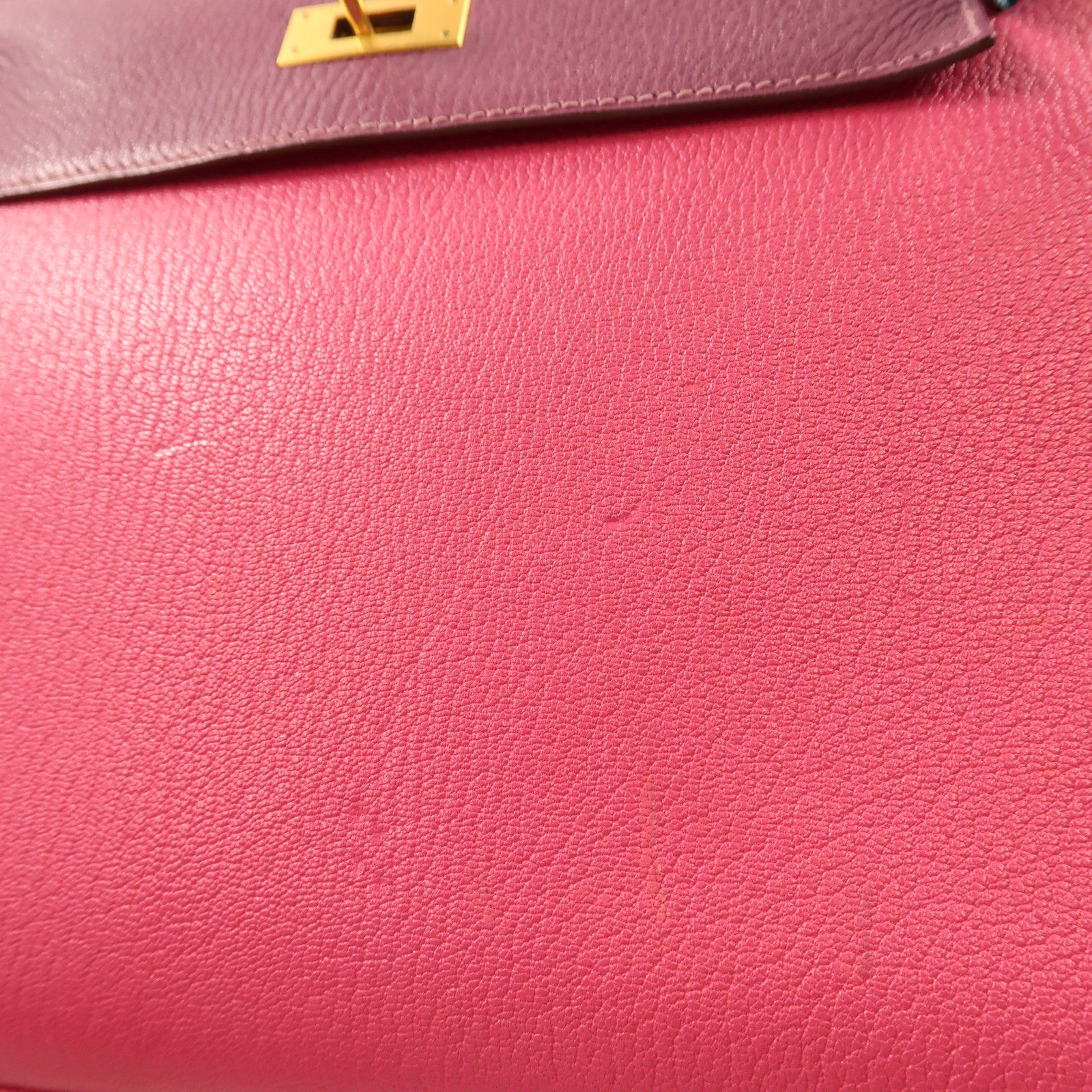 HERMES 【激減優惠】Chevre皮革Kelly 28金扣手挽肩背兩用袋
